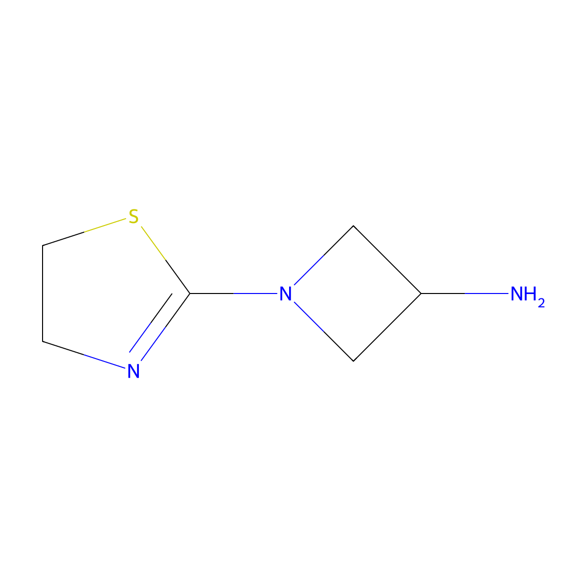 1-(4,5-Dihydro-1,3-thiazol-2-yl)azetidin-3-amine molecular structure, CAS 2649046-34-2