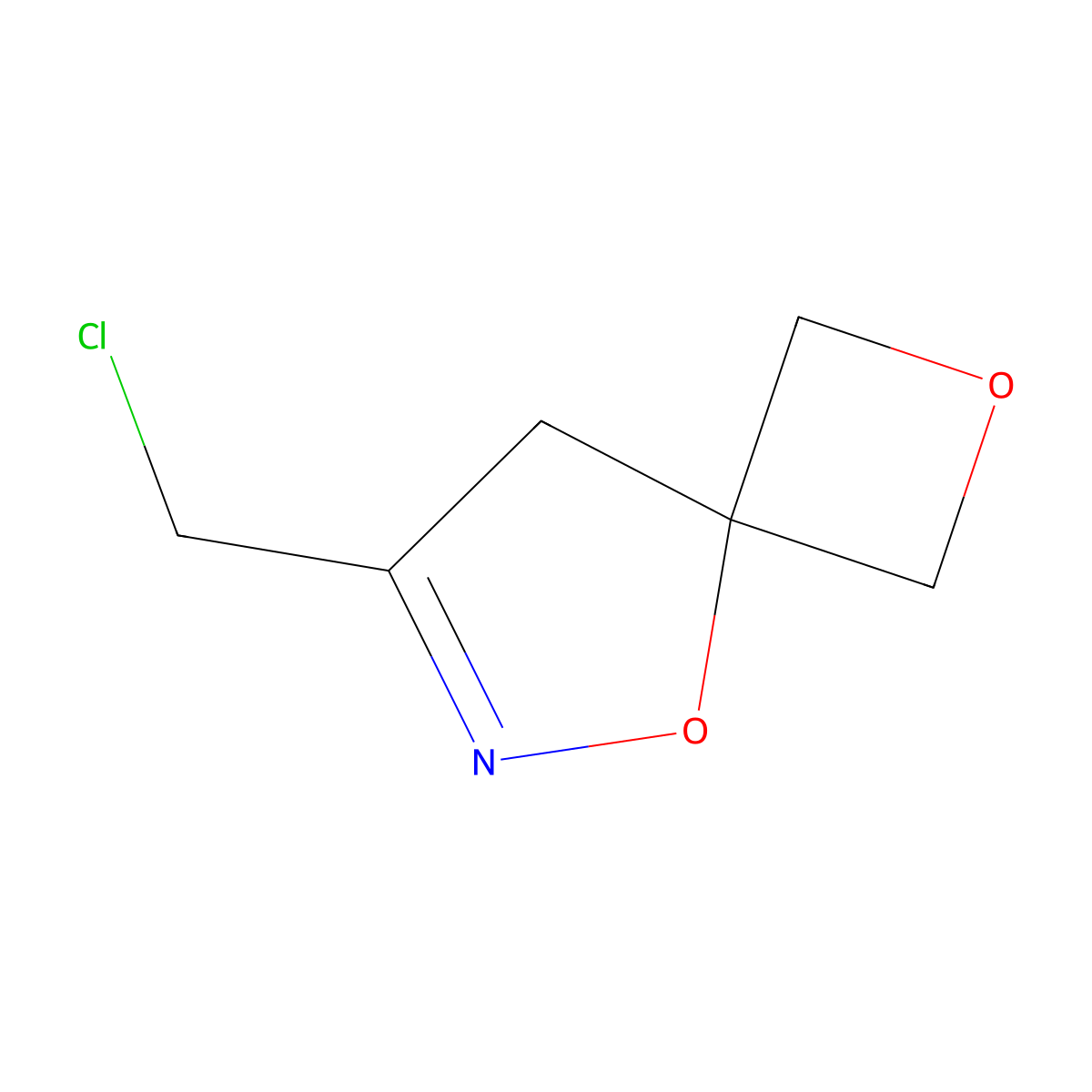 7-(Chloromethyl)-2,5-dioxa-6-azaspiro[3.4]oct-6-ene molecular structure, CAS 2649046-56-8