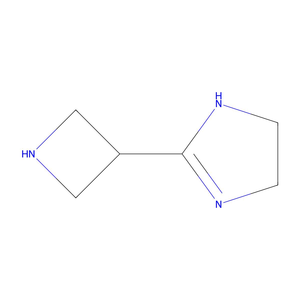 2-(azetidin-3-yl)-4,5-dihydro-1H-imidazole molecular structure, CAS 2649046-65-9