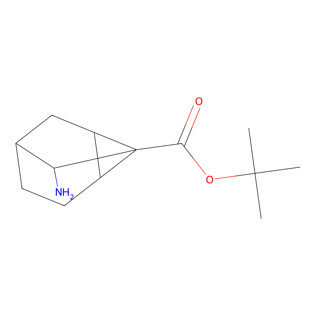 Tert-butyl 8-aminotricyclo[3.2.1.0,2,7]octane-1-carboxylate molecular structure, CAS 2649046-71-7