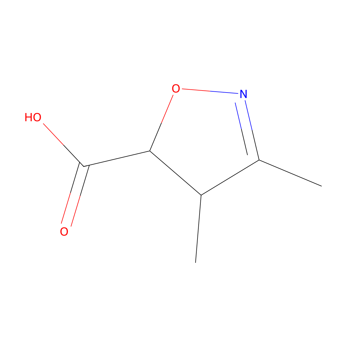 3,4-Dimethyl-4,5-dihydro-1,2-oxazole-5-carboxylic acid molecular structure, CAS 2649046-98-8