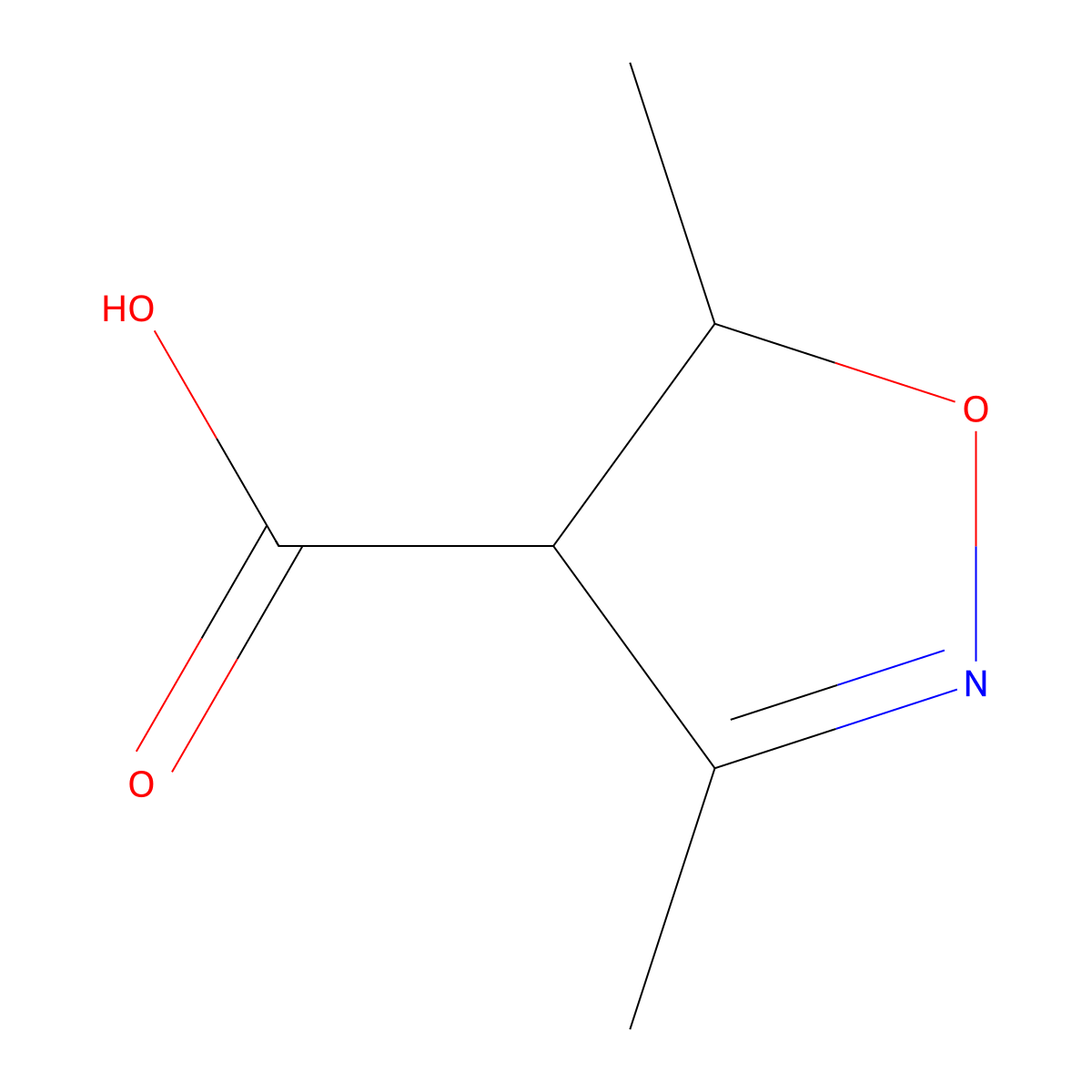 3,5-Dimethyl-4,5-dihydro-1,2-oxazole-4-carboxylic acid molecular structure, CAS 2649047-24-3