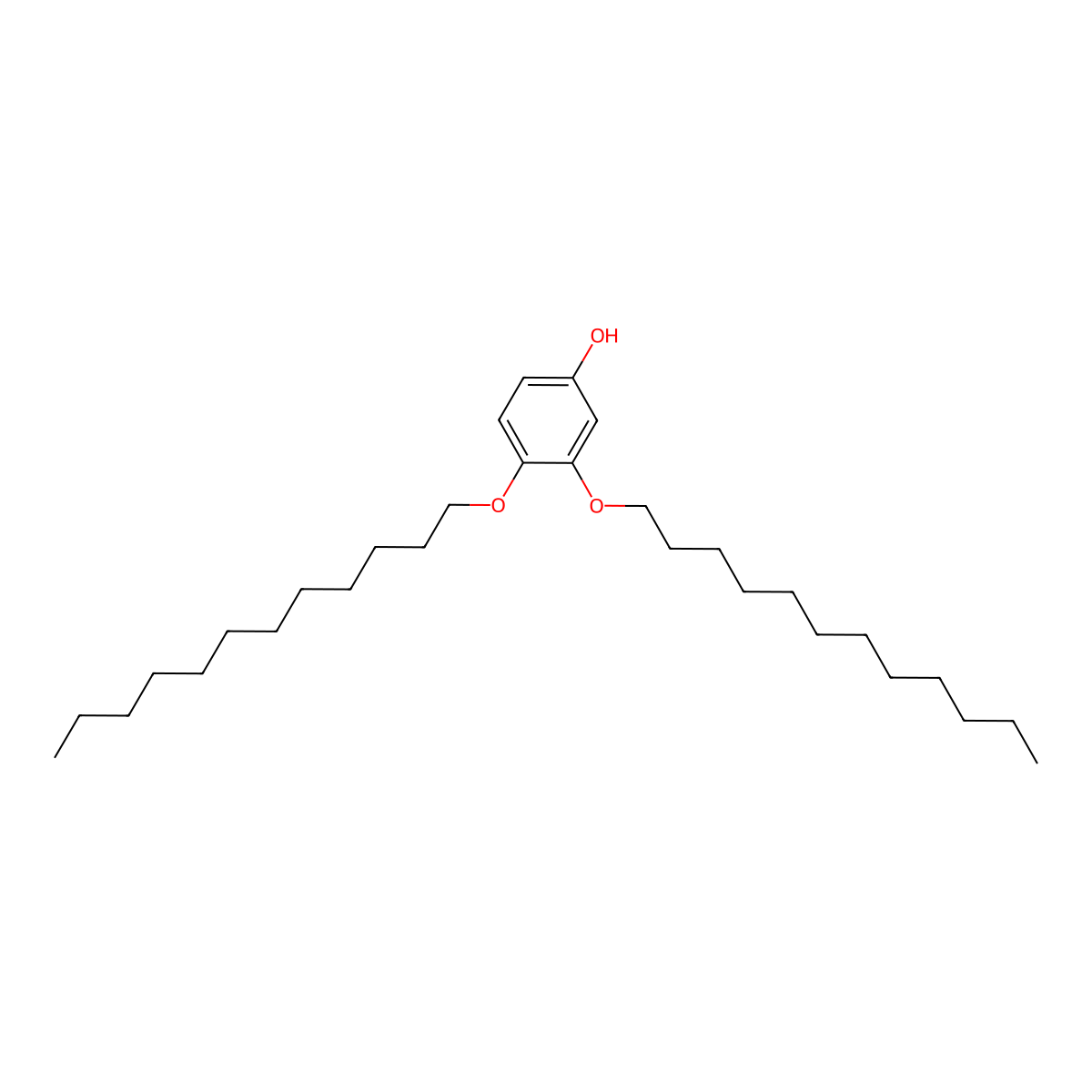 3,4-Bis(dodecyloxy)phenol molecular structure, CAS 264905-56-8