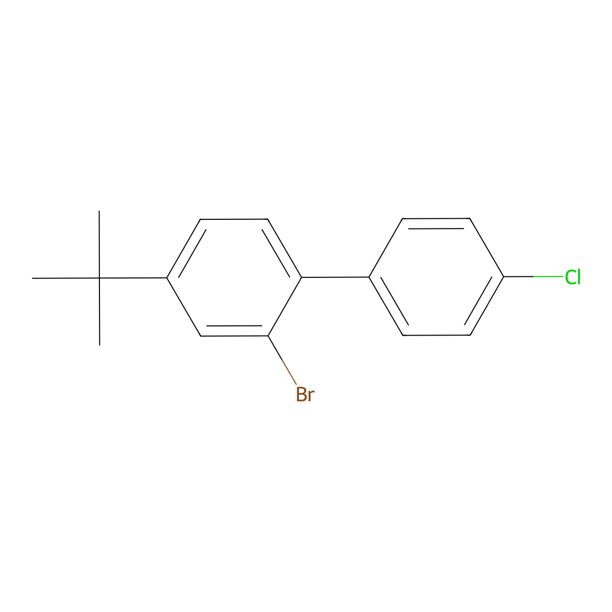 2-Bromo-4'-chloro-4-(1,1-dimethylethyl)-1,1'-biphenyl molecular structure, CAS 2649050-95-1