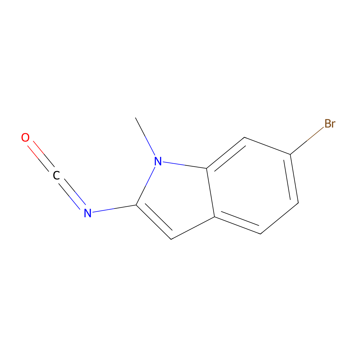 6-bromo-2-isocyanato-1-methyl-1H-indole molecular structure, CAS 2649053-85-8
