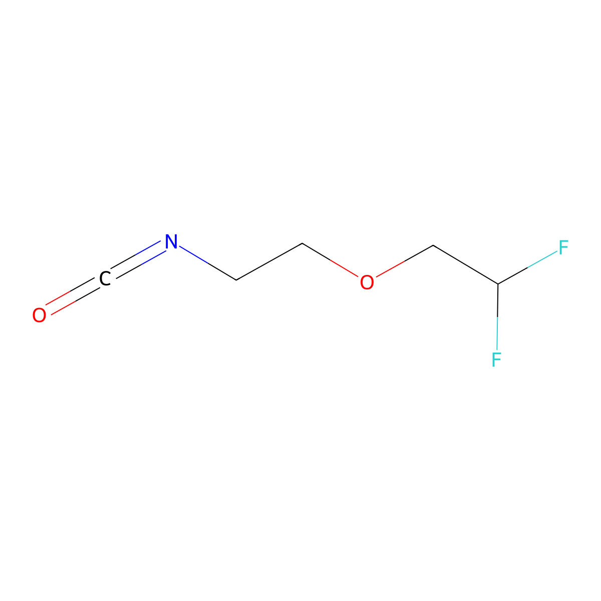 1,1-Difluoro-2-(2-isocyanatoethoxy)ethane molecular structure, CAS 2649053-86-9