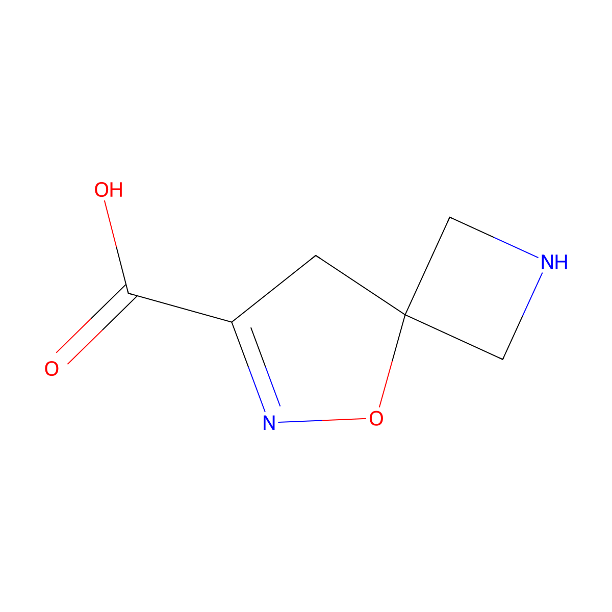 5-Oxa-2,6-diazaspiro[3.4]oct-6-ene-7-carboxylic acid molecular structure, CAS 2649054-02-2