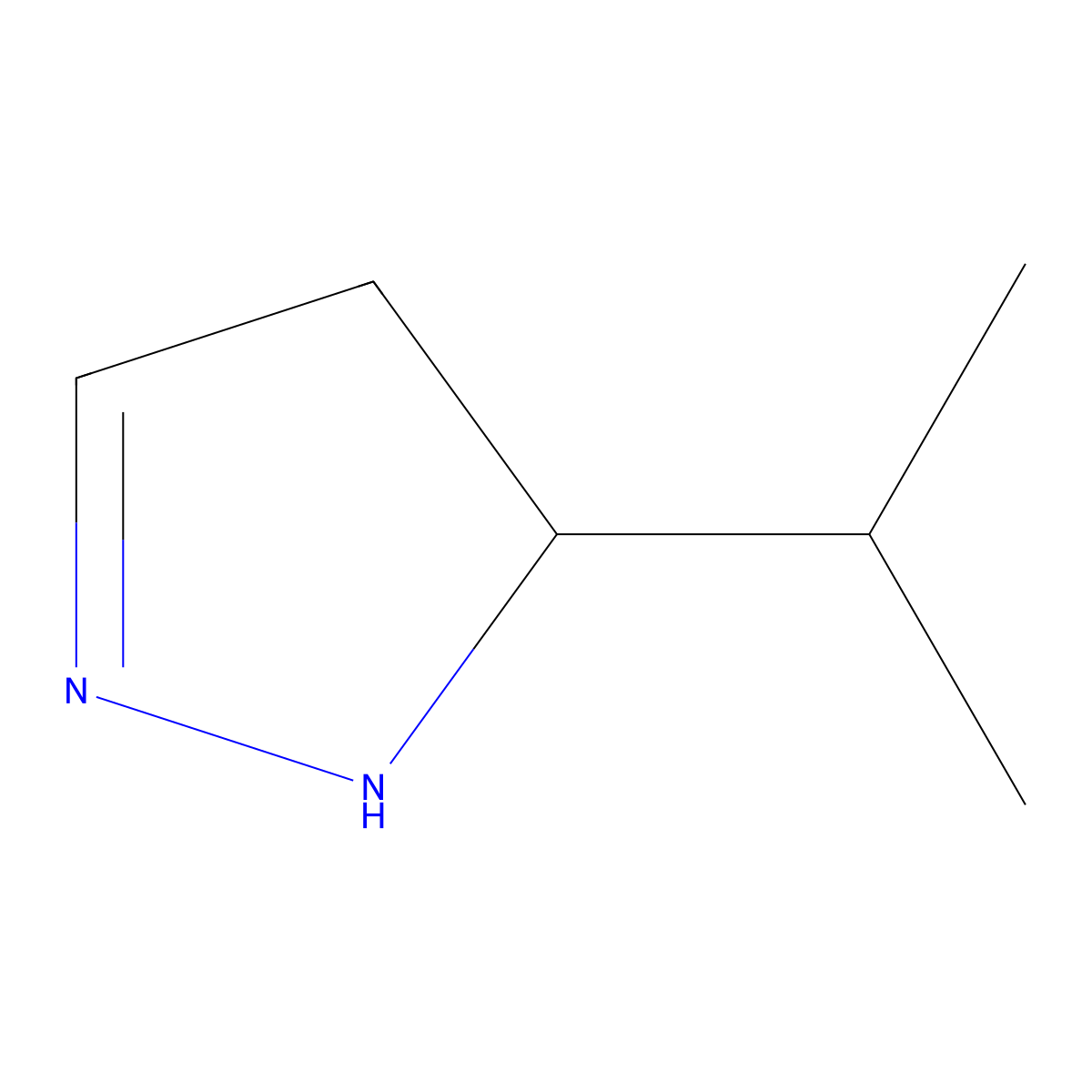 5-(propan-2-yl)-4,5-dihydro-1H-pyrazole molecular structure, CAS 2649055-18-3