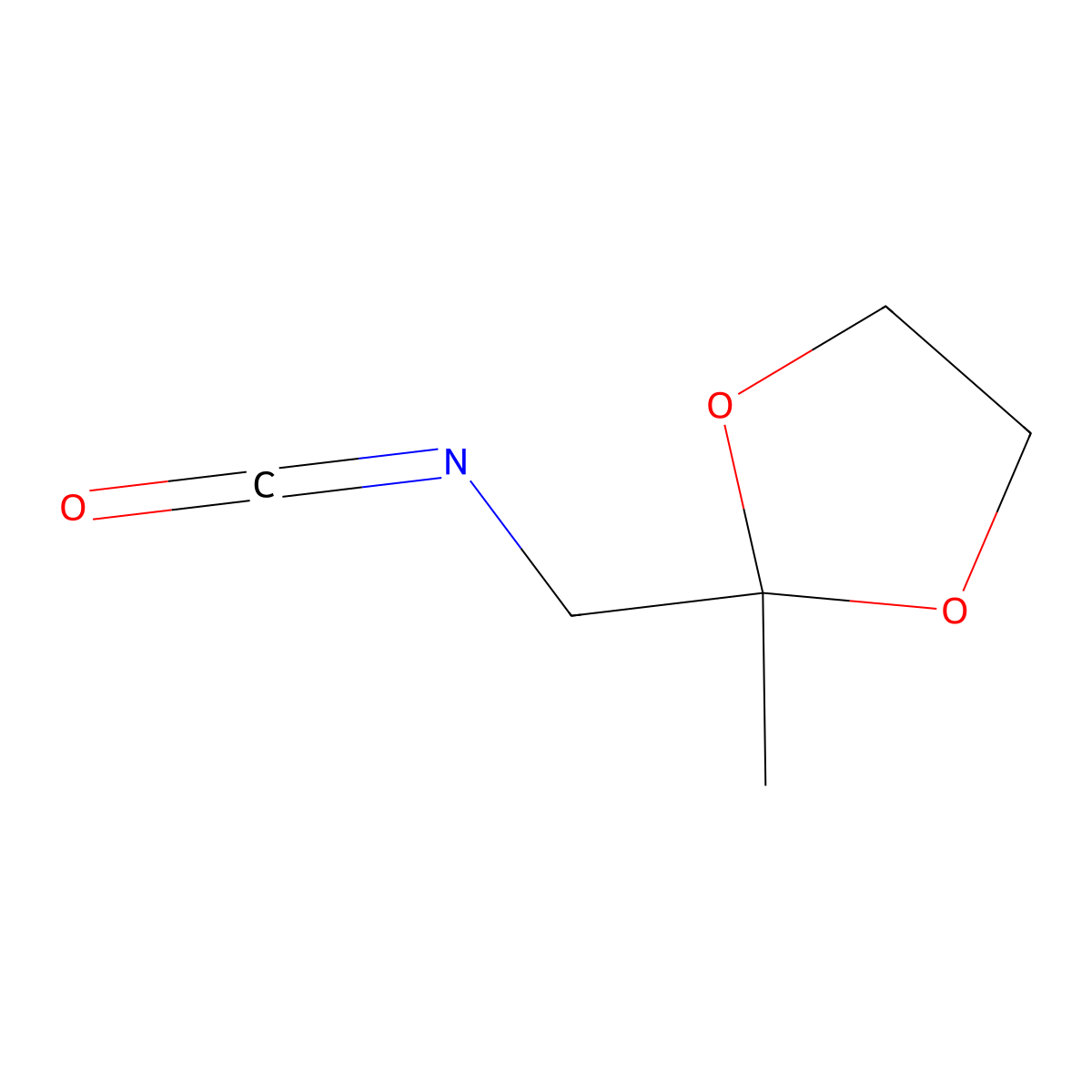 2-(Isocyanatomethyl)-2-methyl-1,3-dioxolane molecular structure, CAS 2649055-33-2