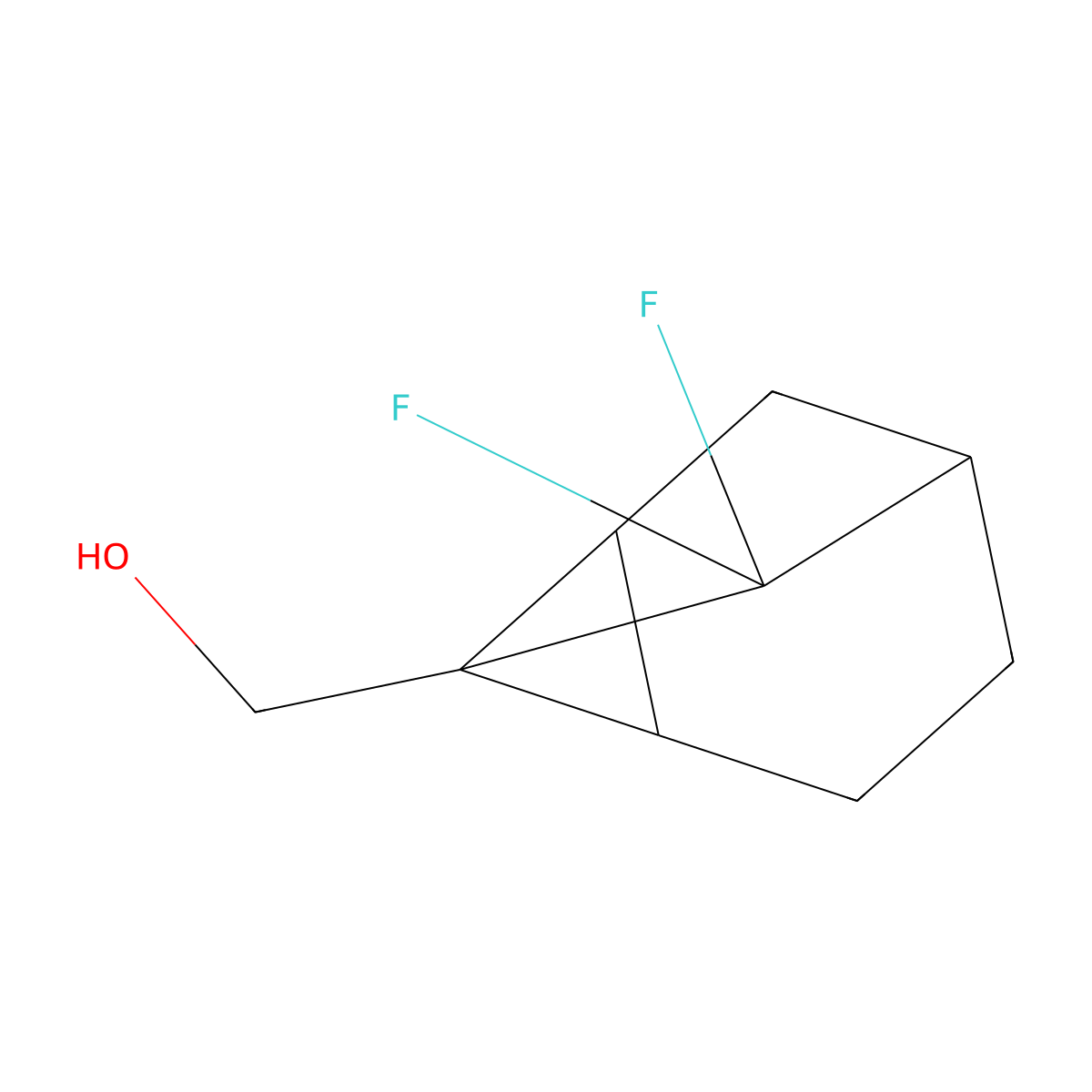 {8,8-Difluorotricyclo[3.2.1.0,2,7]octan-1-yl}methanol molecular structure, CAS 2649055-46-7