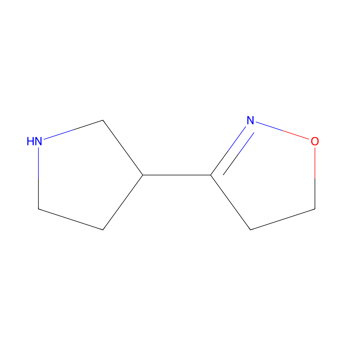 3-(Pyrrolidin-3-yl)-4,5-dihydro-1,2-oxazole molecular structure, CAS 2649056-05-1
