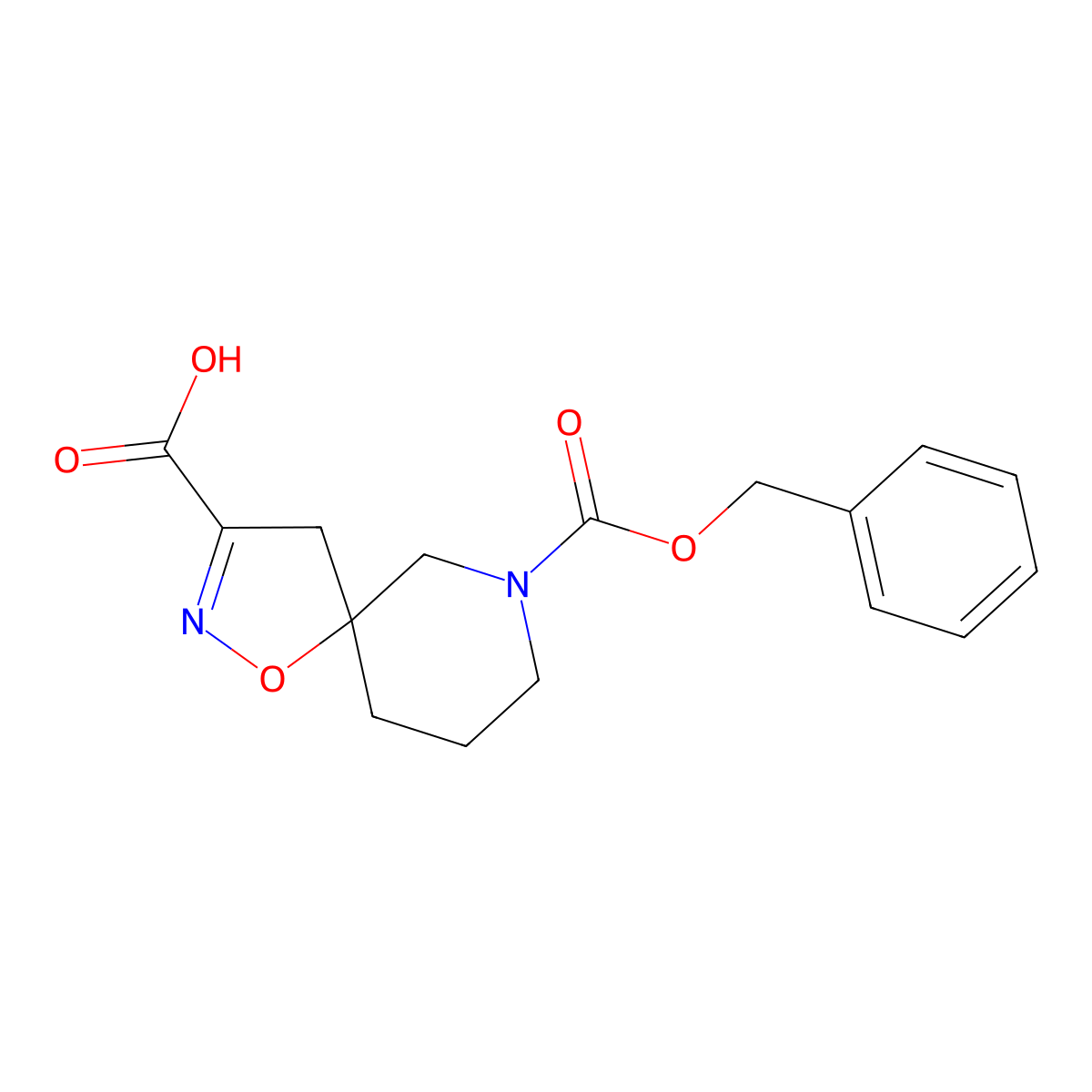 7-[(Benzyloxy)carbonyl]-1-oxa-2,7-diazaspiro[4.5]dec-2-ene-3-carboxylic acid molecular structure, CAS 2649057-88-3