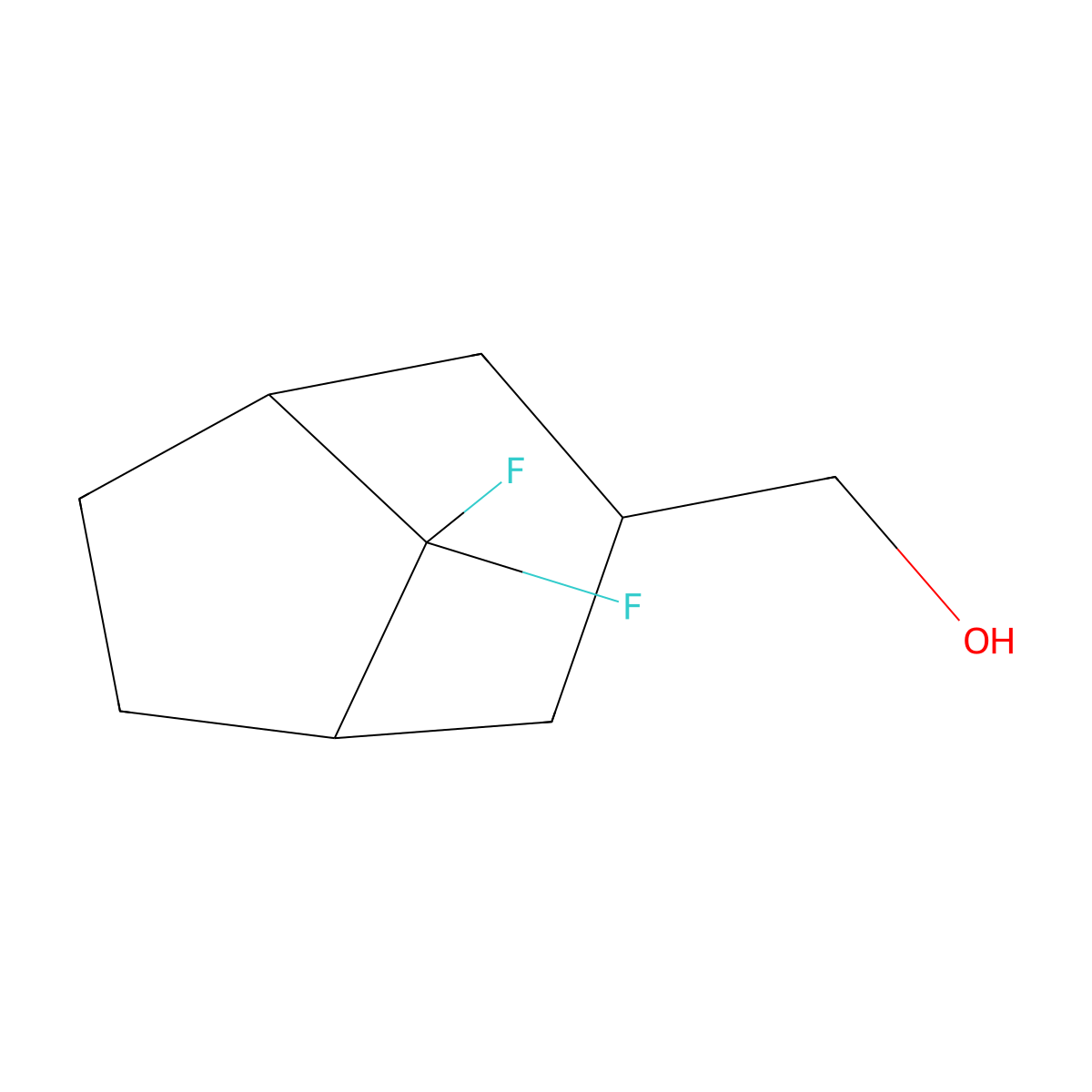 {8,8-Difluorobicyclo[3.2.1]octan-3-yl}methanol molecular structure, CAS 2649059-92-5