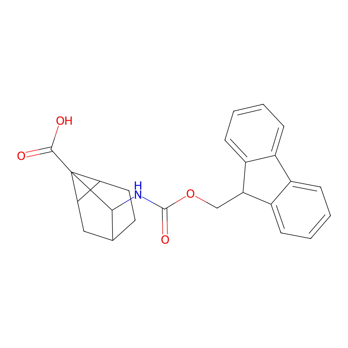 8-({[(9H-fluoren-9-yl)methoxy]carbonyl}amino)tricyclo[3.2.1.0,2,7]octane-1-carboxylicacid molecular structure, CAS 2649060-39-7