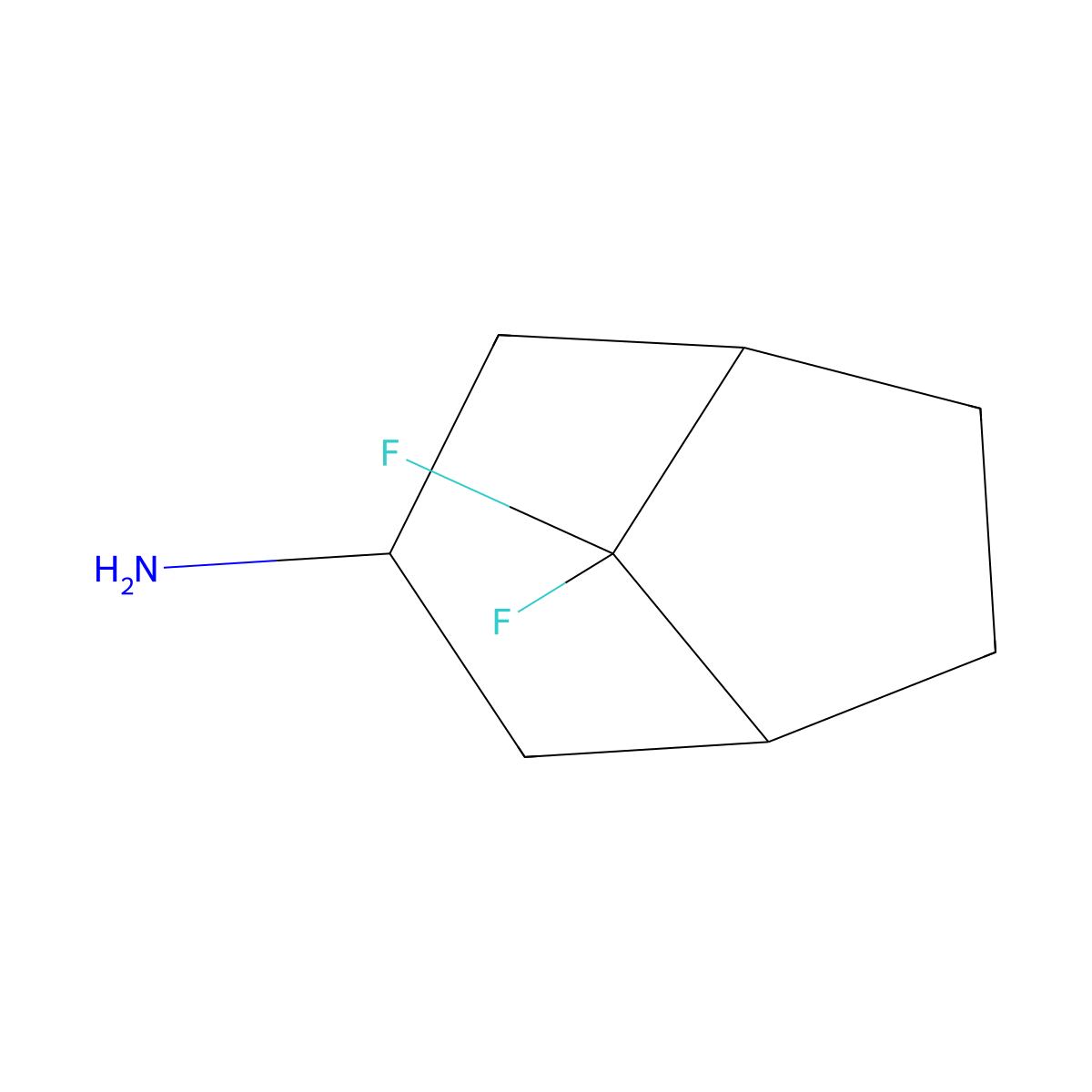 8,8-Difluorobicyclo[3.2.1]octan-3-amine molecular structure, CAS 2649060-88-6