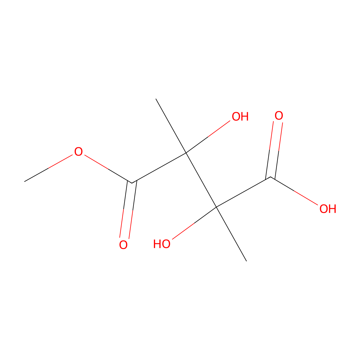 2,3-Dihydroxy-4-methoxy-2,3-dimethyl-4-oxobutanoic acid molecular structure, CAS 2649061-37-8