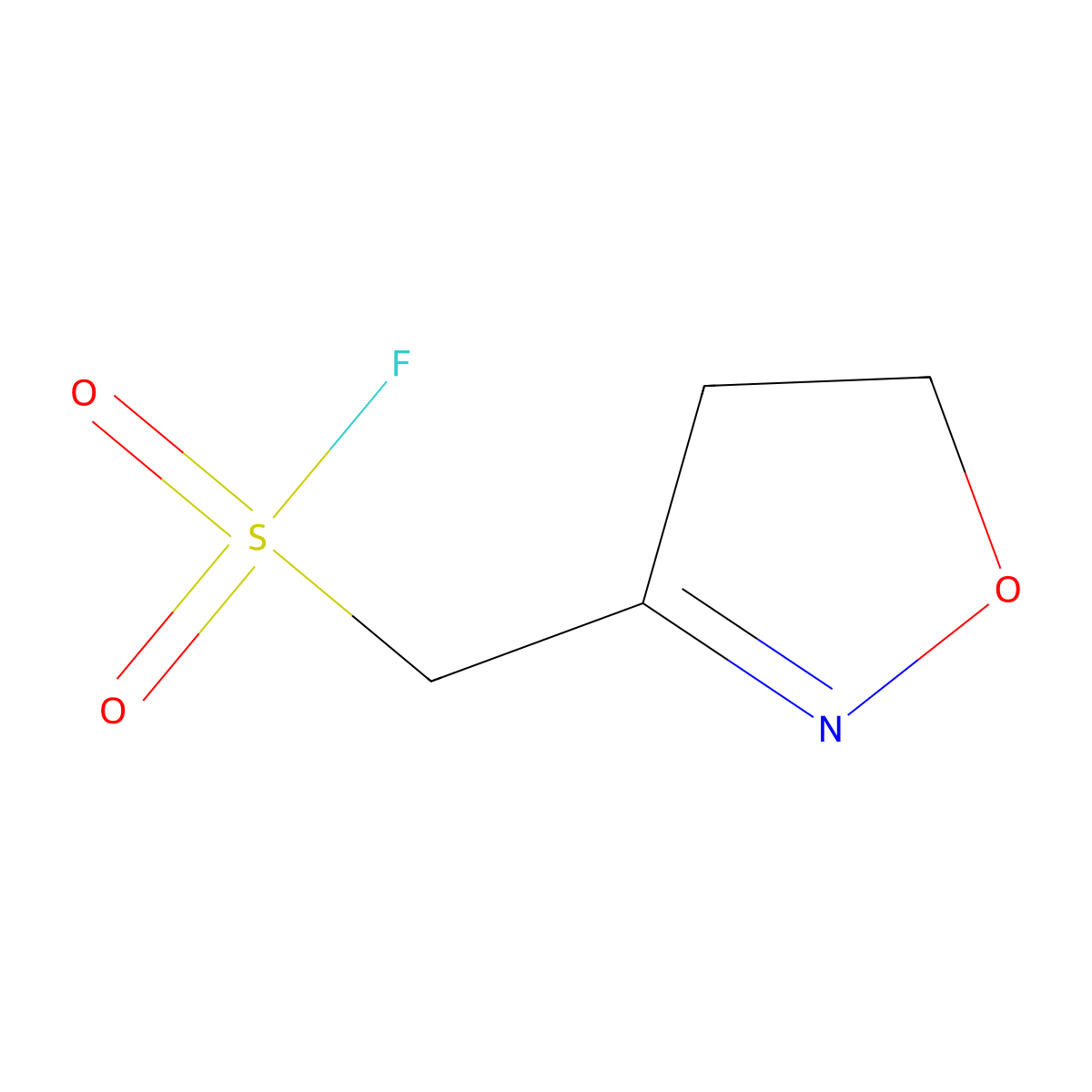 (4,5-Dihydro-1,2-oxazol-3-yl)methanesulfonyl fluoride molecular structure, CAS 2649062-66-6