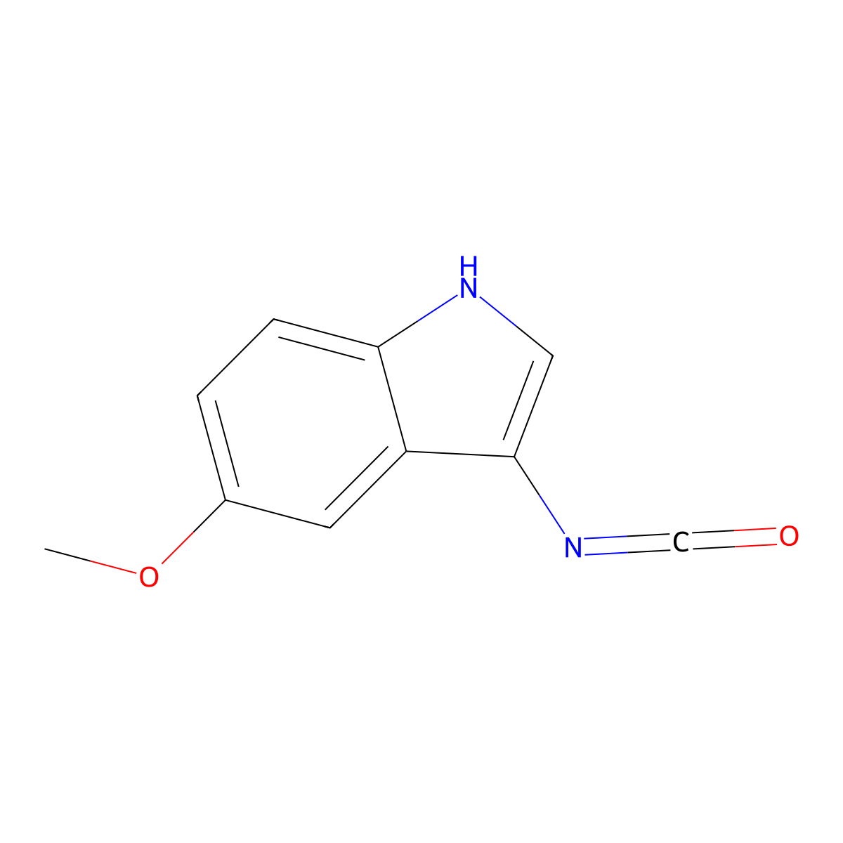 3-isocyanato-5-methoxy-1H-indole molecular structure, CAS 2649063-90-9