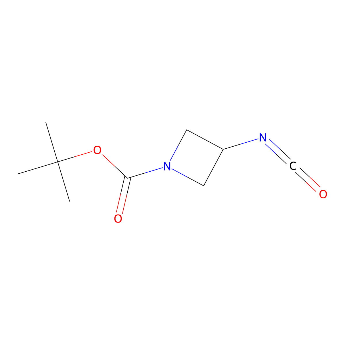 Tert-butyl3-isocyanatoazetidine-1-carboxylate molecular structure, CAS 2649064-07-1