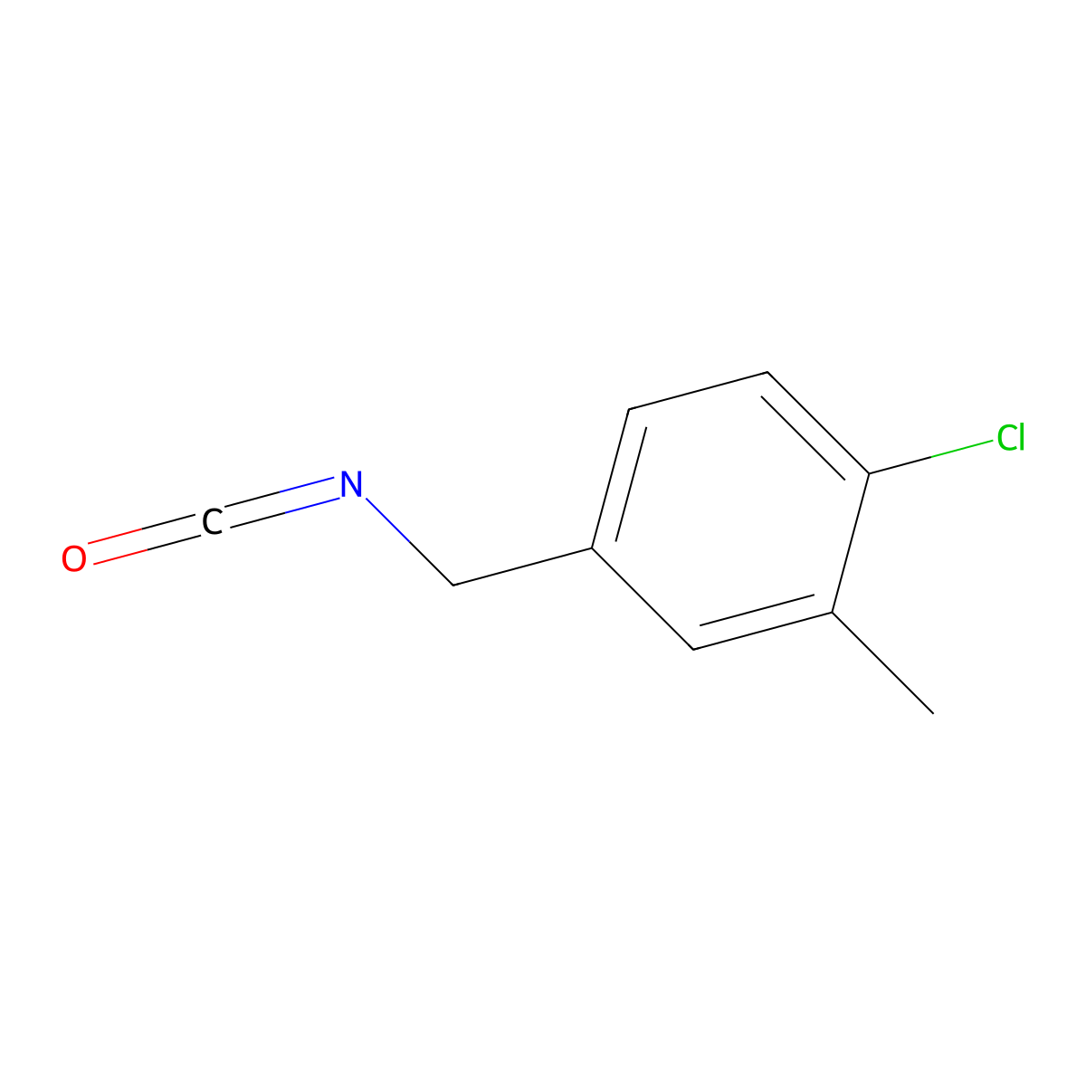1-Chloro-4-(isocyanatomethyl)-2-methylbenzene molecular structure, CAS 2649064-25-3