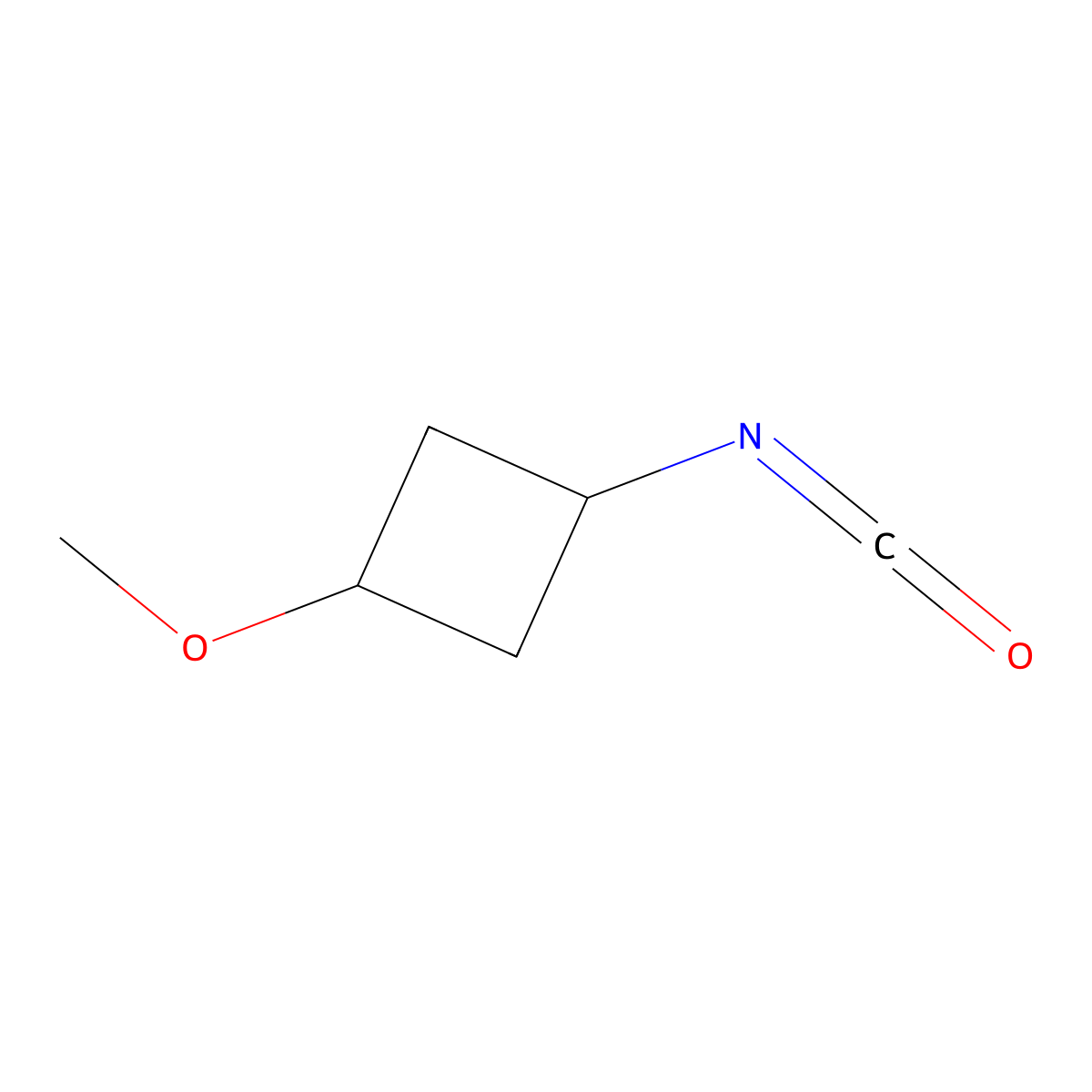 1-Isocyanato-3-methoxycyclobutane molecular structure, CAS 2649064-75-3