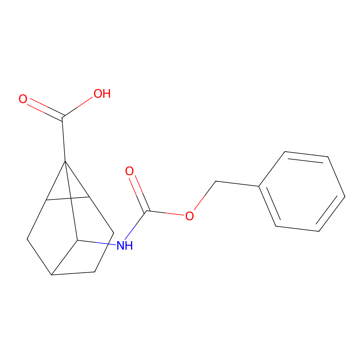 8-{[(Benzyloxy)carbonyl]amino}tricyclo[3.2.1.0,2,7]octane-1-carboxylic acid molecular structure, CAS 2649064-88-8