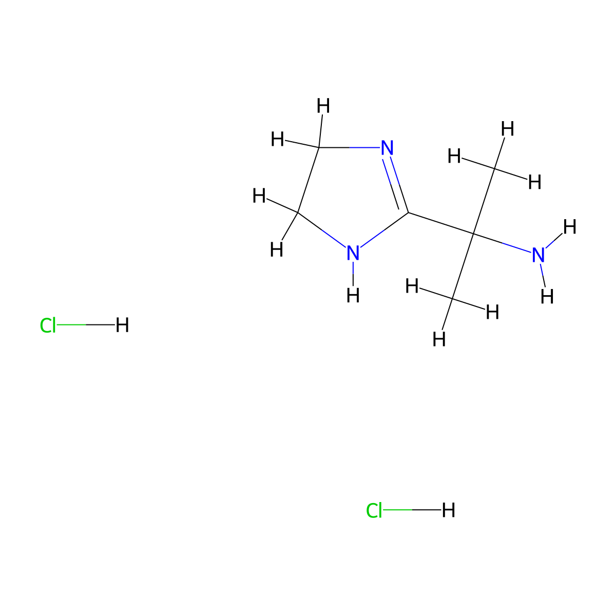 2-(4,5-dihydro-1H-imidazol-2-yl)propan-2-amine dihydrochloride molecular structure, CAS 2649066-87-3