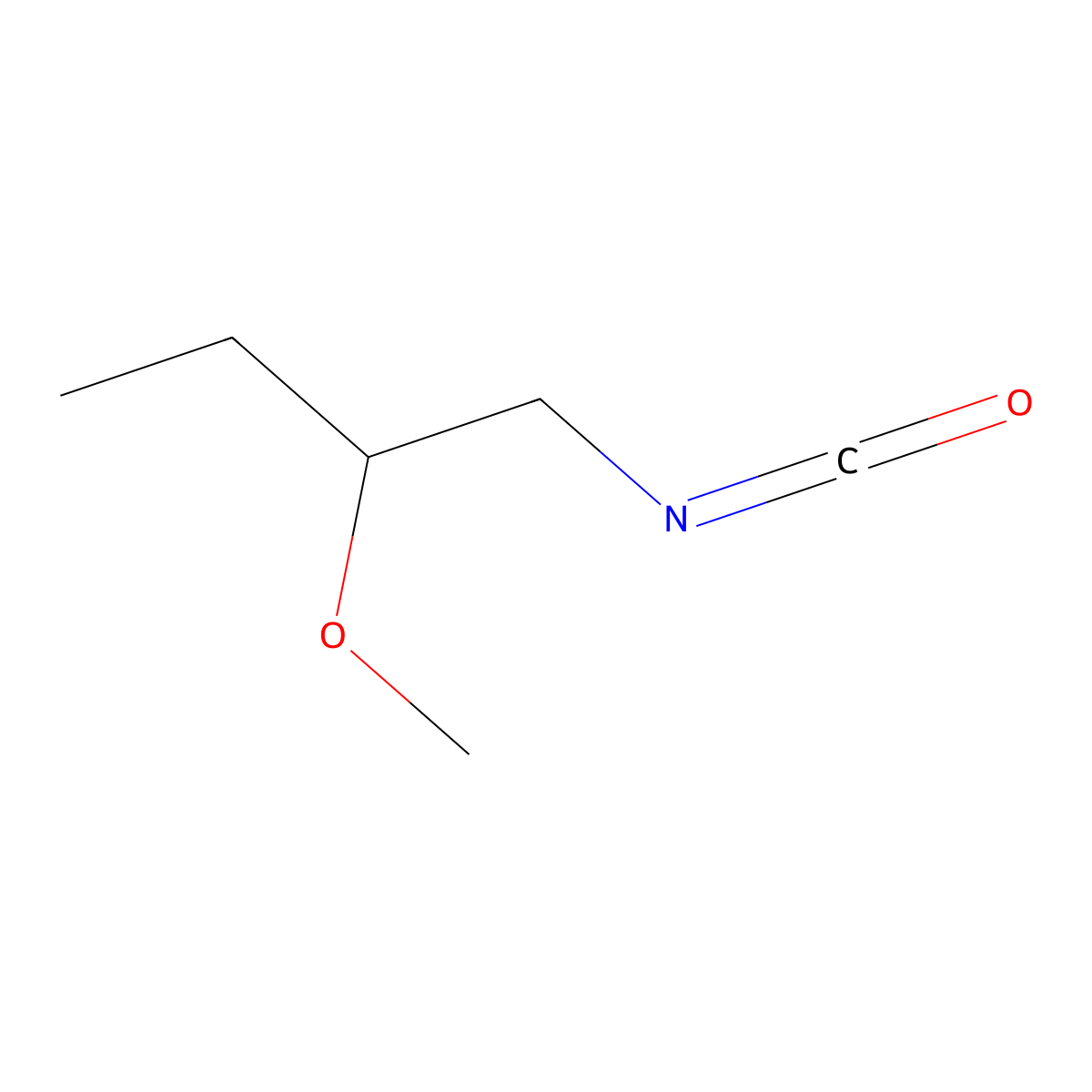 1-Isocyanato-2-methoxybutane molecular structure, CAS 2649067-34-3