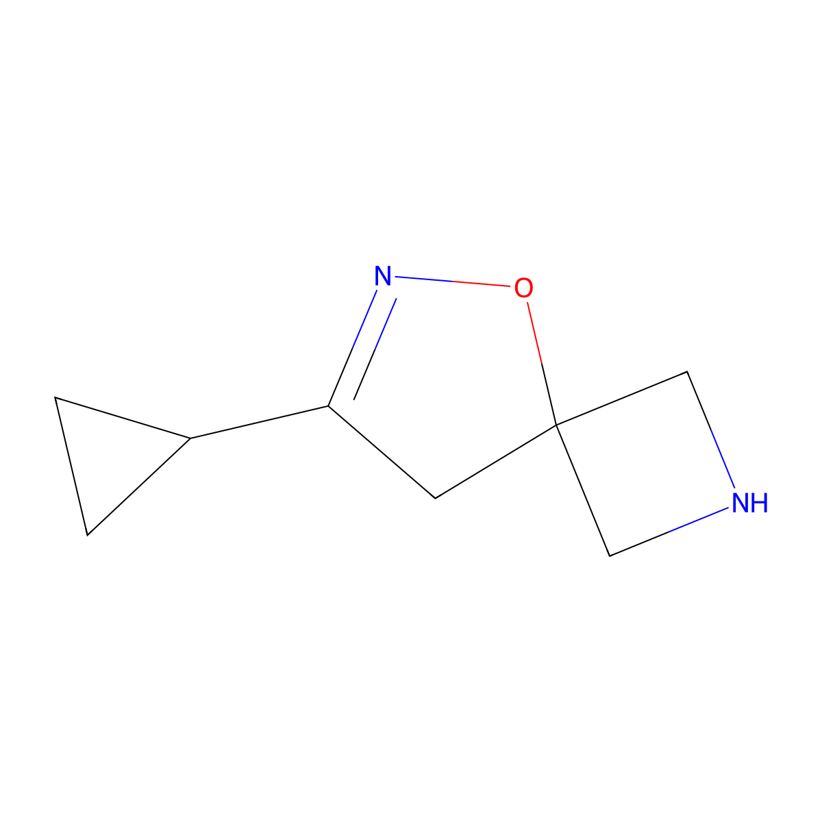7-Cyclopropyl-5-oxa-2,6-diazaspiro[3.4]oct-6-ene molecular structure, CAS 2649068-11-9