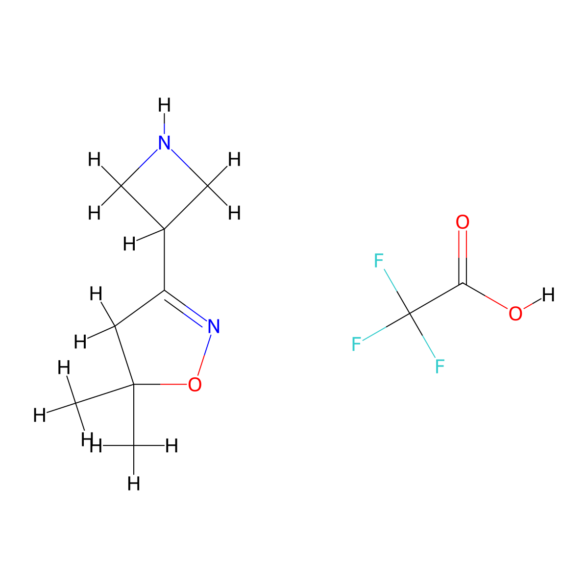 3-(Azetidin-3-yl)-5,5-dimethyl-4,5-dihydro-1,2-oxazole,trifluoroaceticacid molecular structure, CAS 2649068-20-0