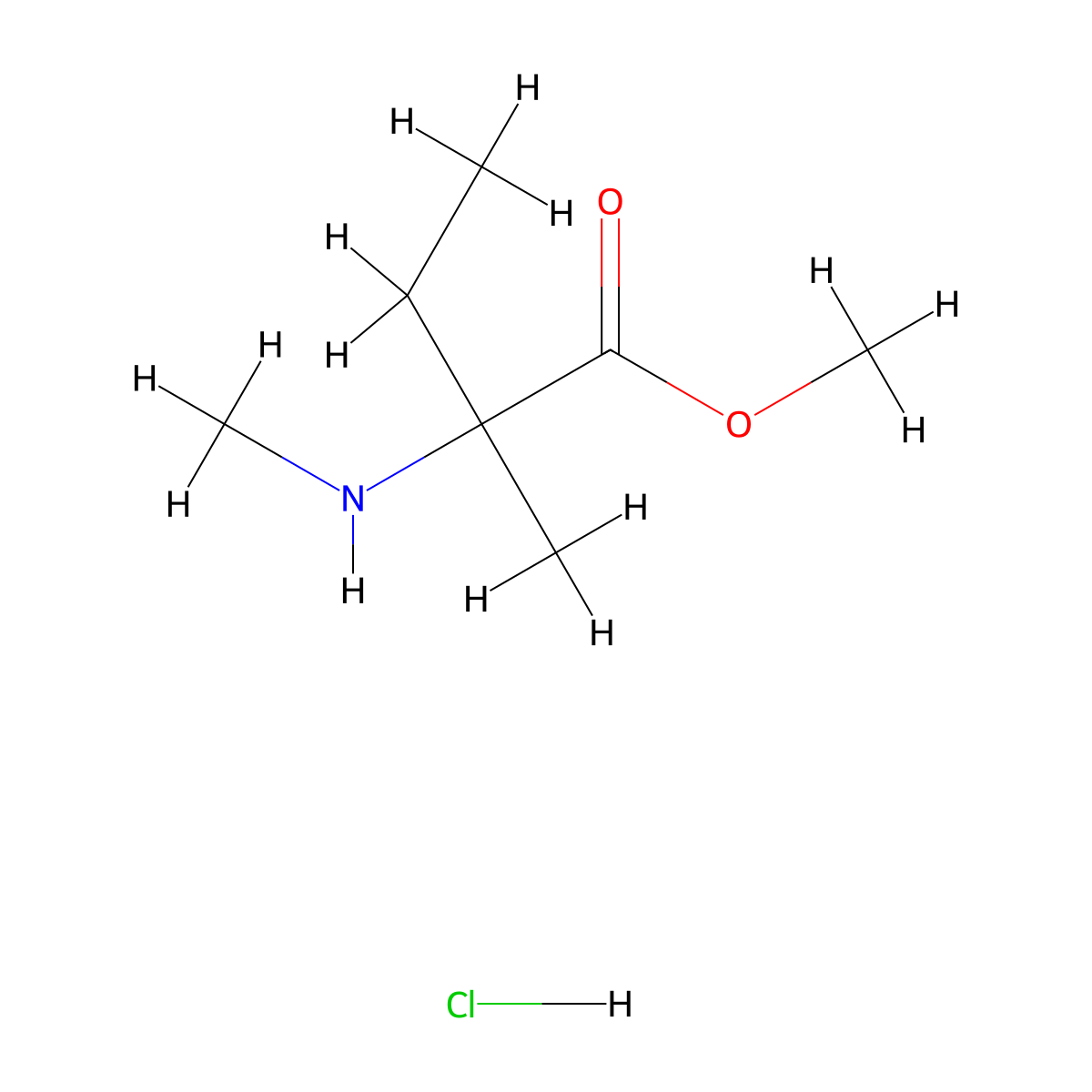 Methyl2-methyl-2-(methylamino)butanoatehydrochloride molecular structure, CAS 2649068-27-7