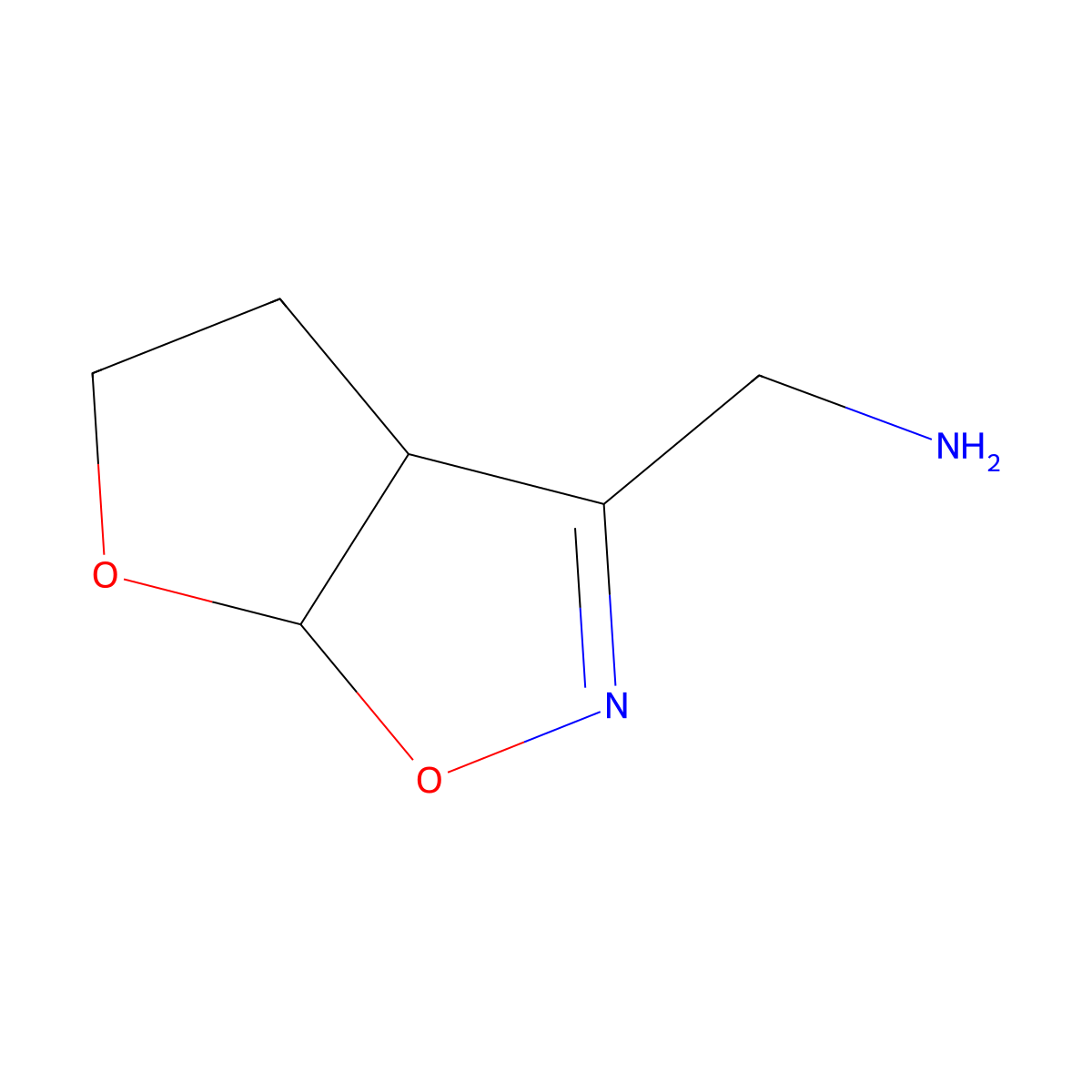 1-{3aH,4H,5H,6aH-furo[3,2-d][1,2]oxazol-3-yl}methanamine molecular structure, CAS 2649068-48-2