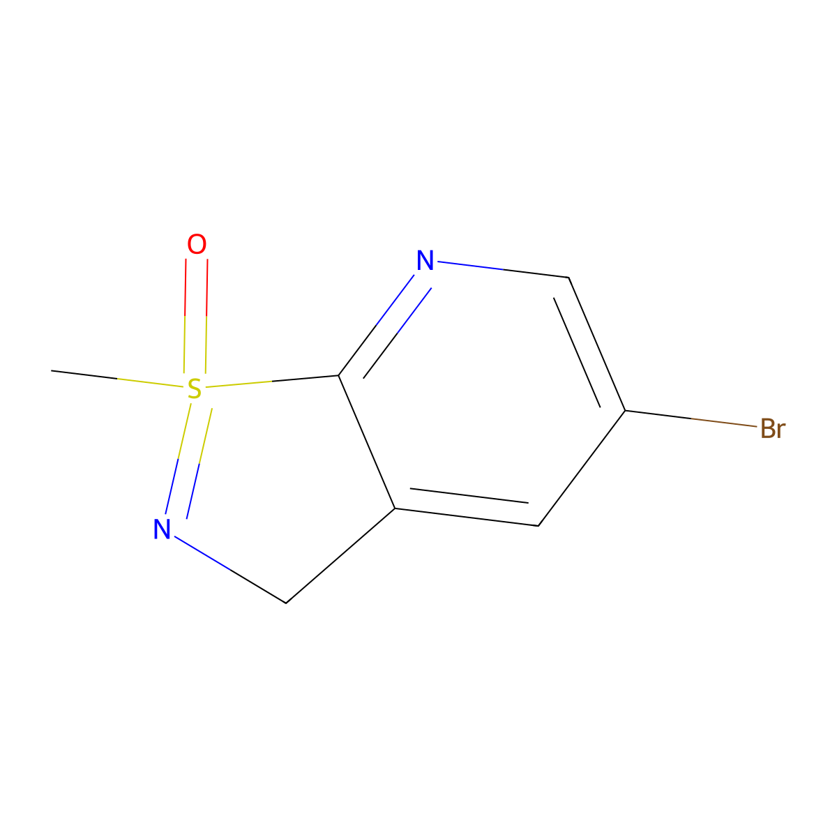 5-bromo-1-methyl-3H-1lambda6-(1,2)thiazolo(5,4-b)pyridin-1-one molecular structure, CAS 2649068-54-0
