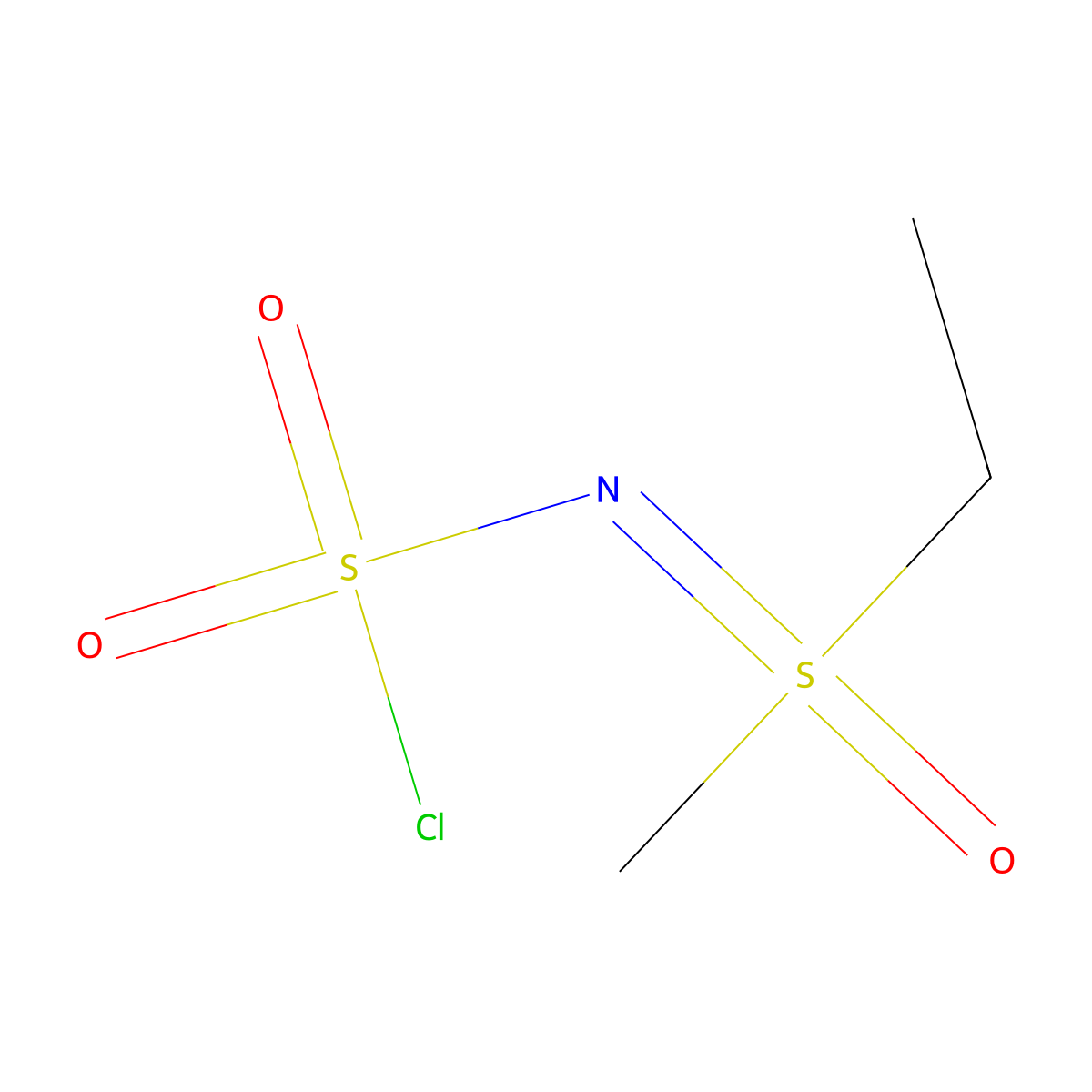 [(Chlorosulfonyl)imino](ethyl)methyl-lambda6-sulfanone molecular structure, CAS 2649070-46-0