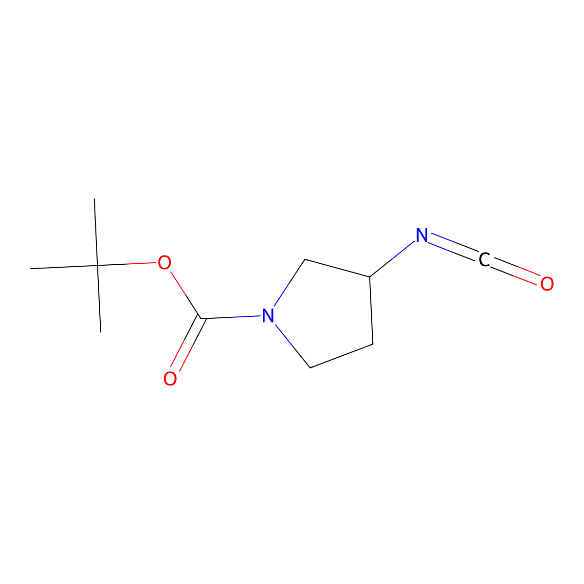Tert-butyl 3-isocyanatopyrrolidine-1-carboxylate molecular structure, CAS 2649071-60-1