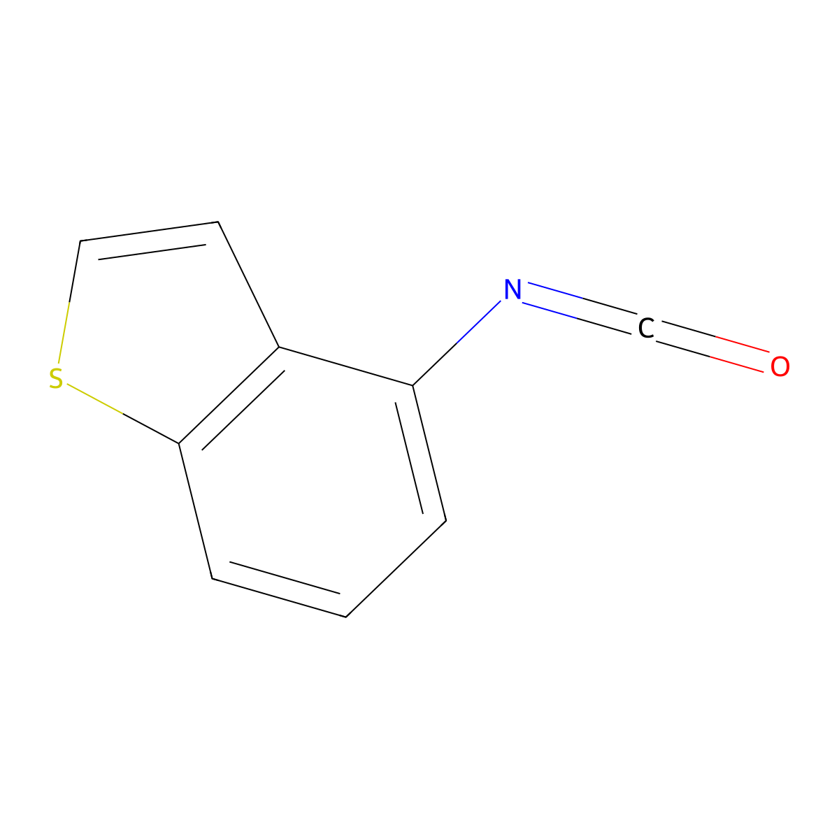 4-Isocyanato-1-benzothiophene molecular structure, CAS 2649072-62-6