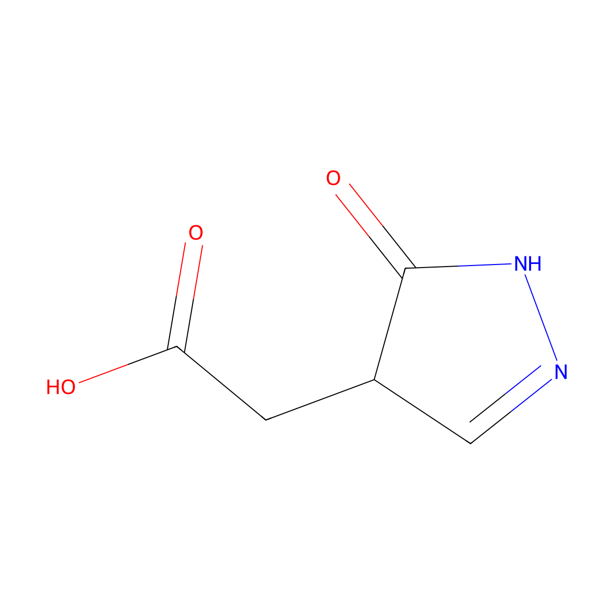 2-(5-oxo-4,5-dihydro-1H-pyrazol-4-yl)acetic acid molecular structure, CAS 2649072-63-7