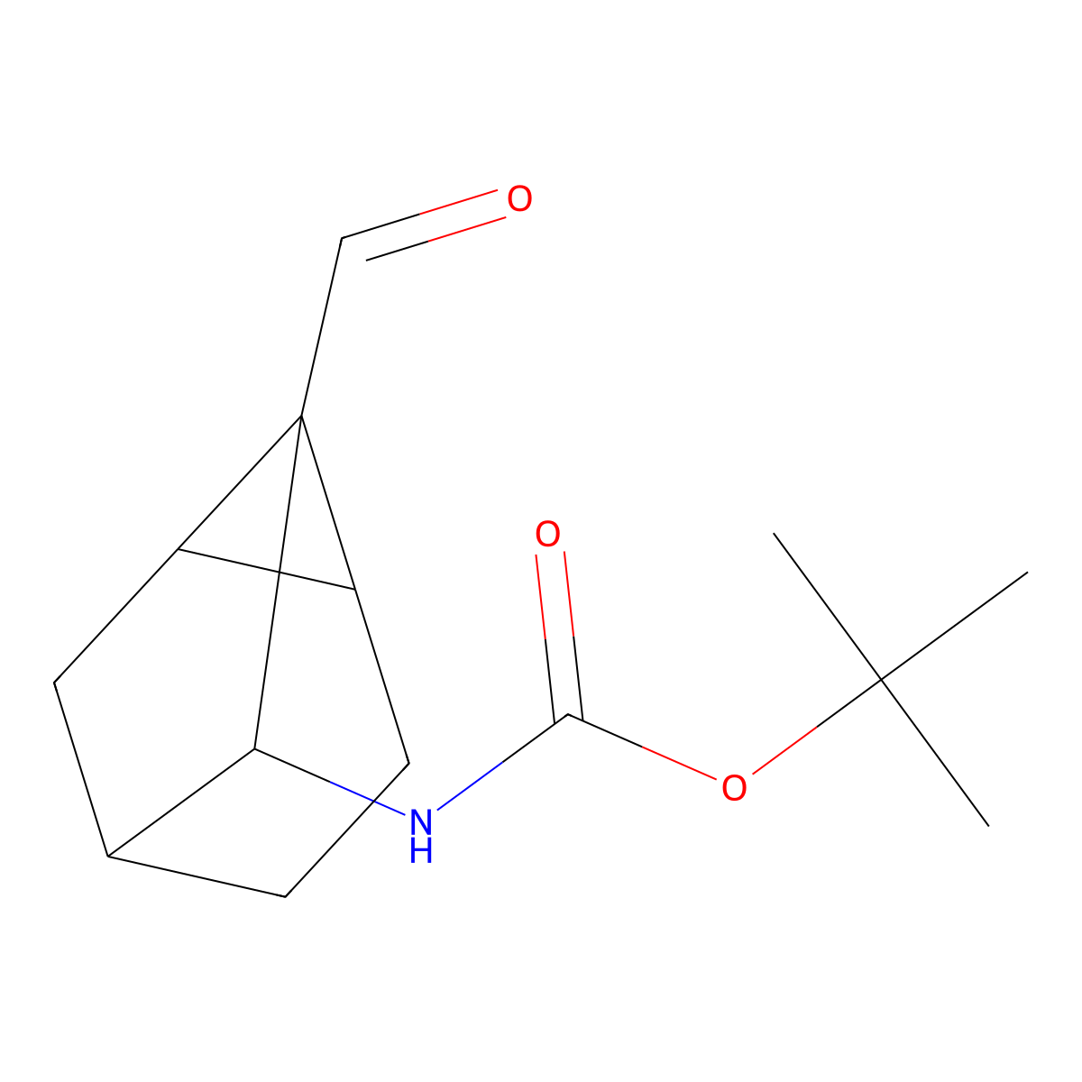 tert-butyl N-(7-formyltricyclo(3.2.1.0,2,7)octan-6-yl)carbamate molecular structure, CAS 2649075-07-8