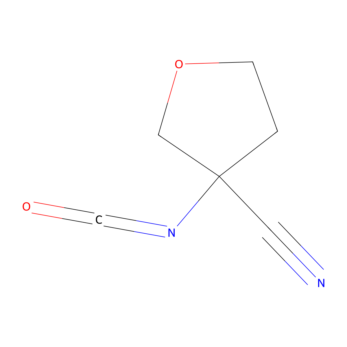 3-Isocyanatooxolane-3-carbonitrile molecular structure, CAS 2649076-19-5