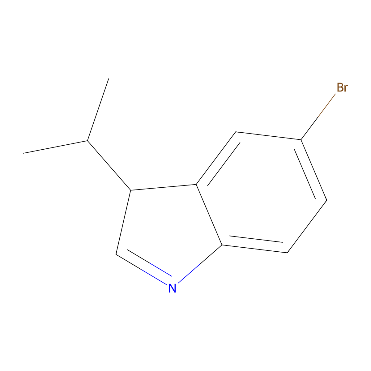 5-bromo-3-(propan-2-yl)-3H-indole molecular structure, CAS 2649076-32-2
