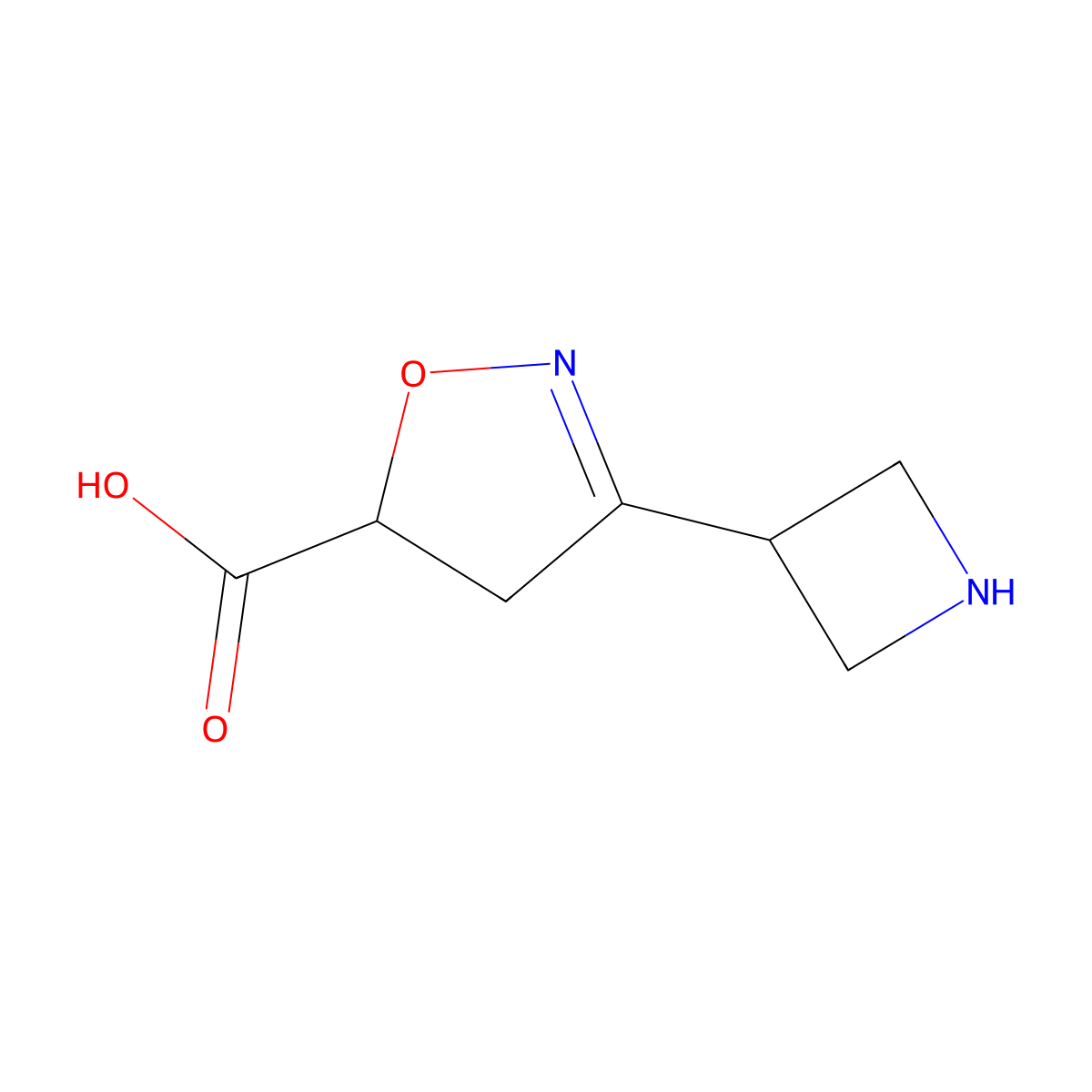 3-(Azetidin-3-yl)-4,5-dihydro-1,2-oxazole-5-carboxylic acid molecular structure, CAS 2649076-57-1