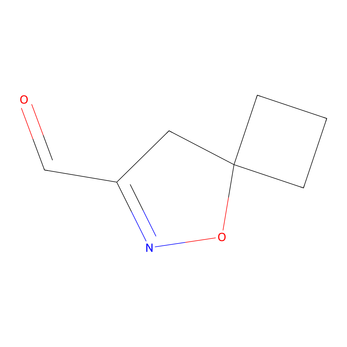 5-Oxa-6-azaspiro(3.4)oct-6-ene-7-carbaldehyde molecular structure, CAS 2649076-59-3