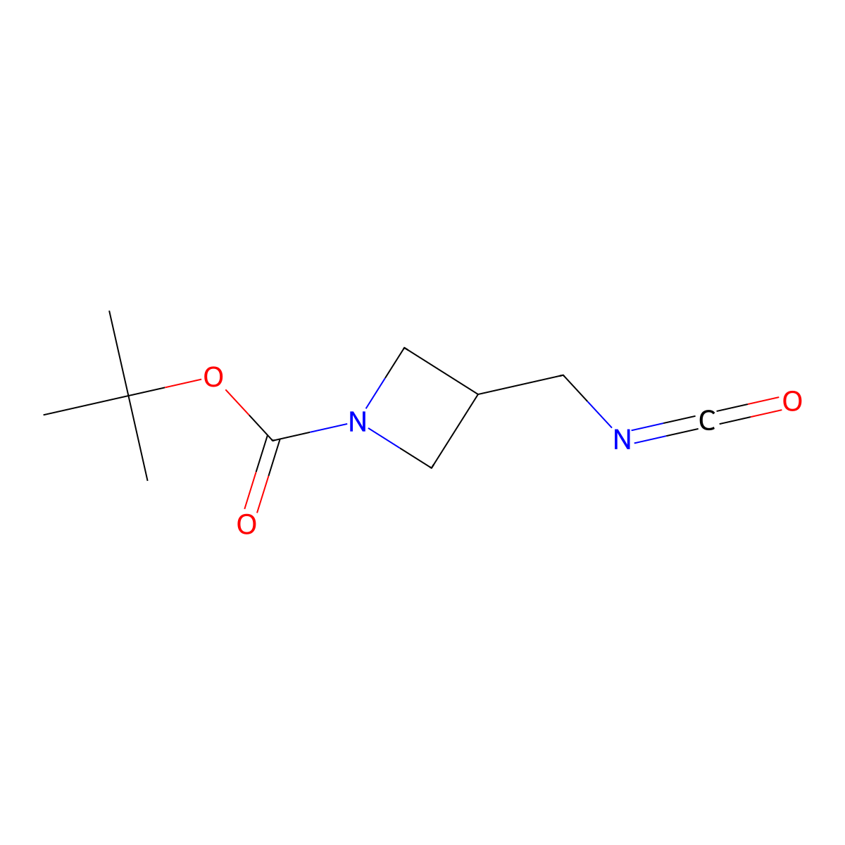 Tert-butyl 3-(isocyanatomethyl)azetidine-1-carboxylate molecular structure, CAS 2649076-75-3