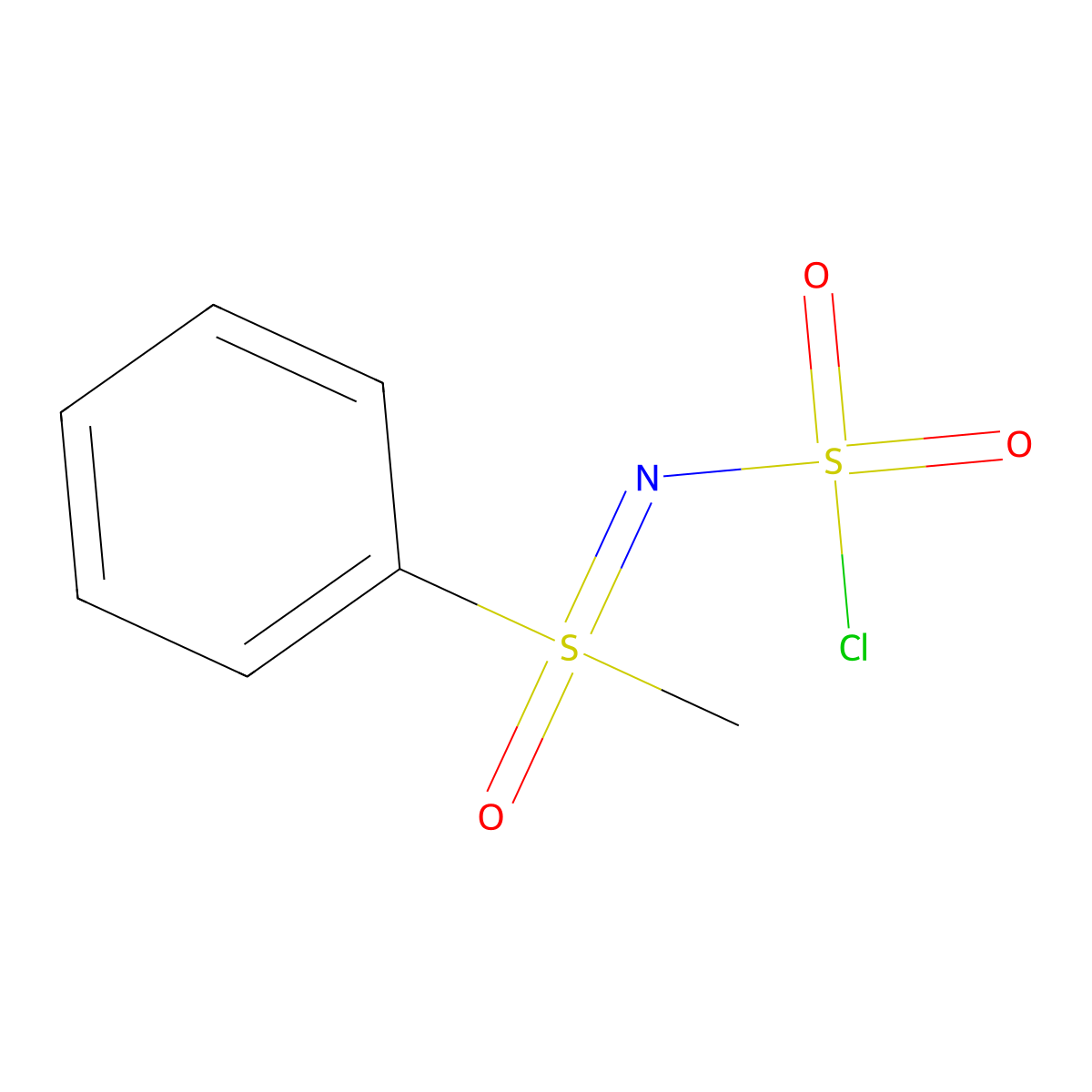 ((Chlorosulfonyl)imino)(methyl)phenyl-lambda6-sulfanone molecular structure, CAS 2649076-88-8