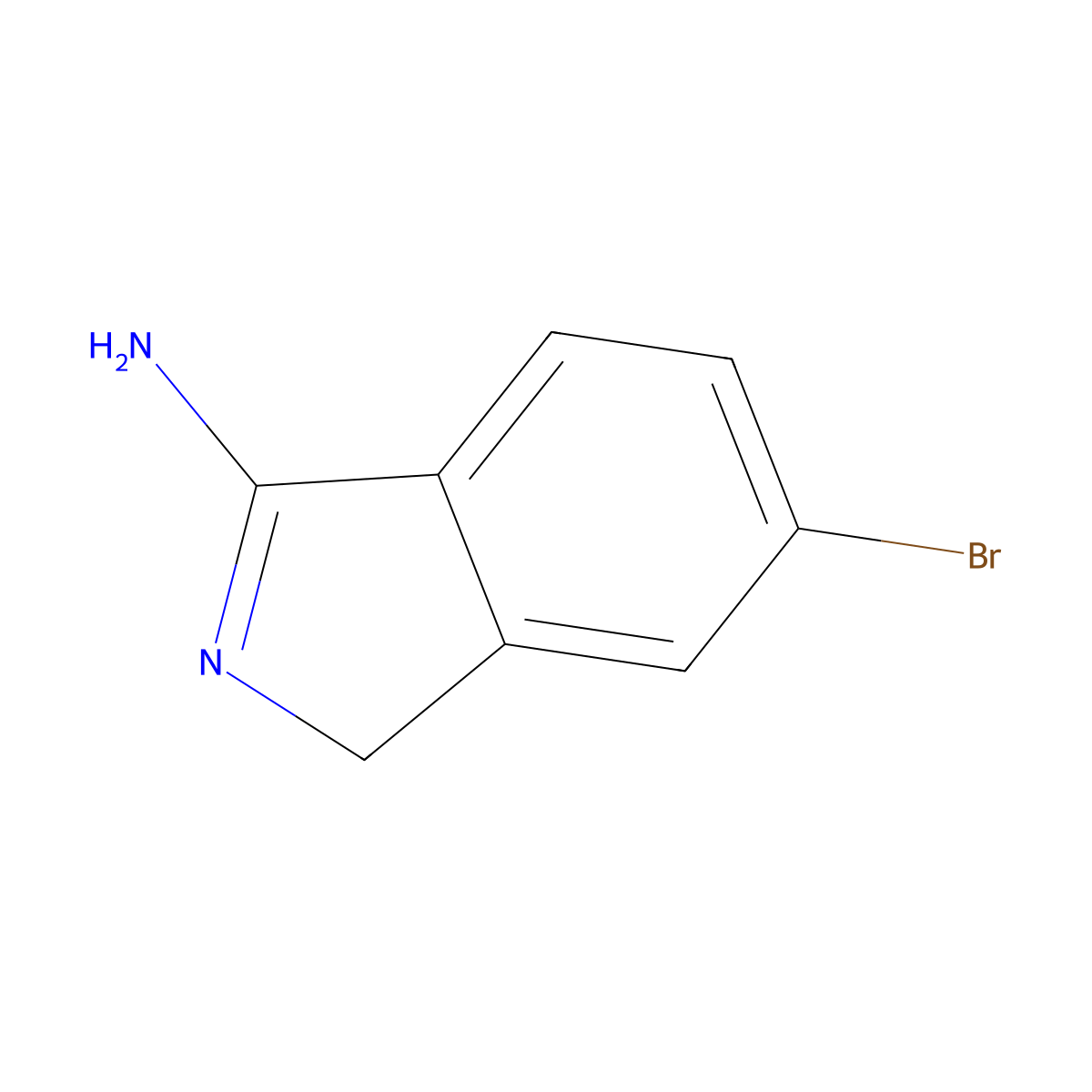 6-bromo-1H-isoindol-3-amine molecular structure, CAS 2649077-63-2