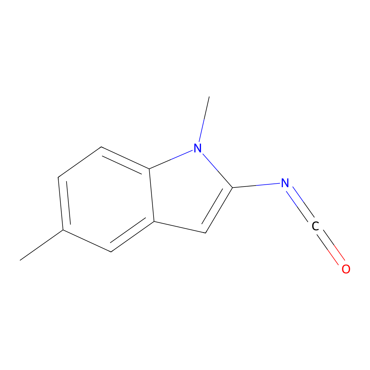 2-isocyanato-1,5-dimethyl-1H-indole molecular structure, CAS 2649078-16-8