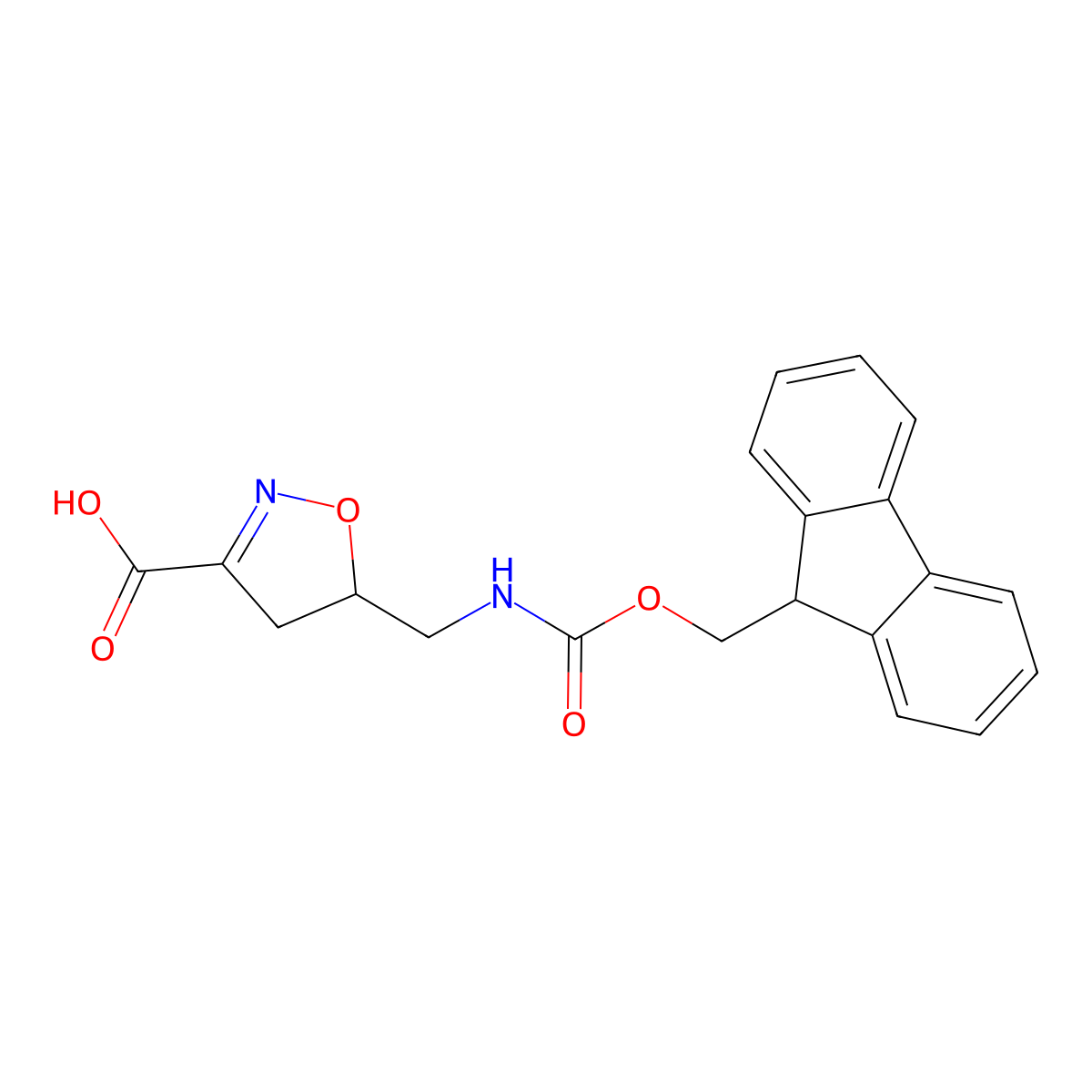 5-[({[(9H-fluoren-9-yl)methoxy]carbonyl}amino)methyl]-4,5-dihydro-1,2-oxazole-3-carboxylicacid molecular structure, CAS 2649079-11-6