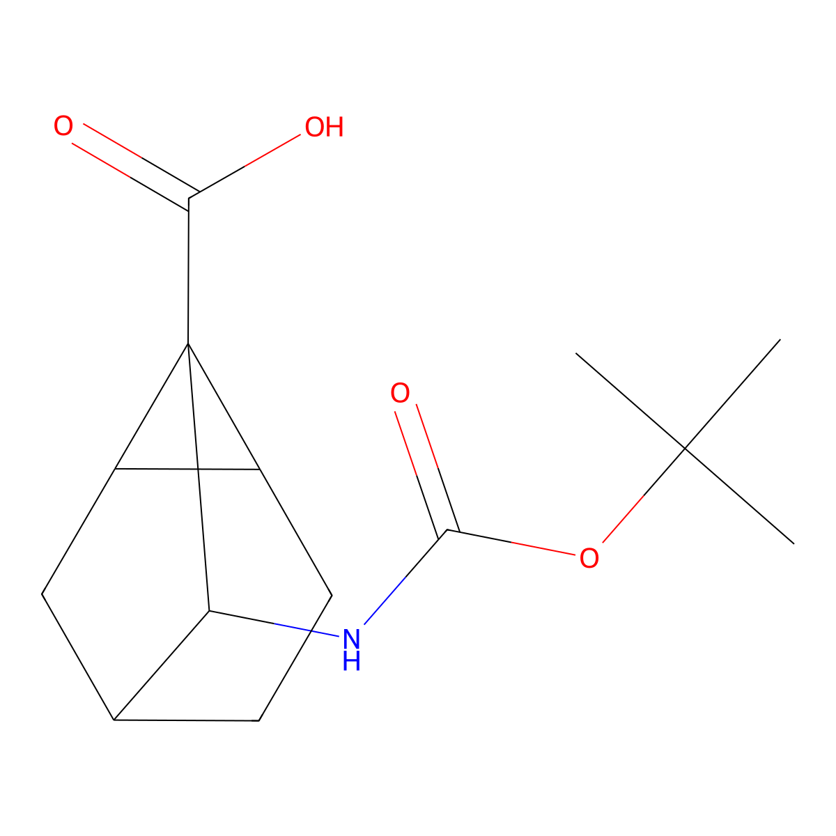 8-{[(Tert-butoxy)carbonyl]amino}tricyclo[3.2.1.0,2,7]octane-1-carboxylicacid molecular structure, CAS 2649079-51-4