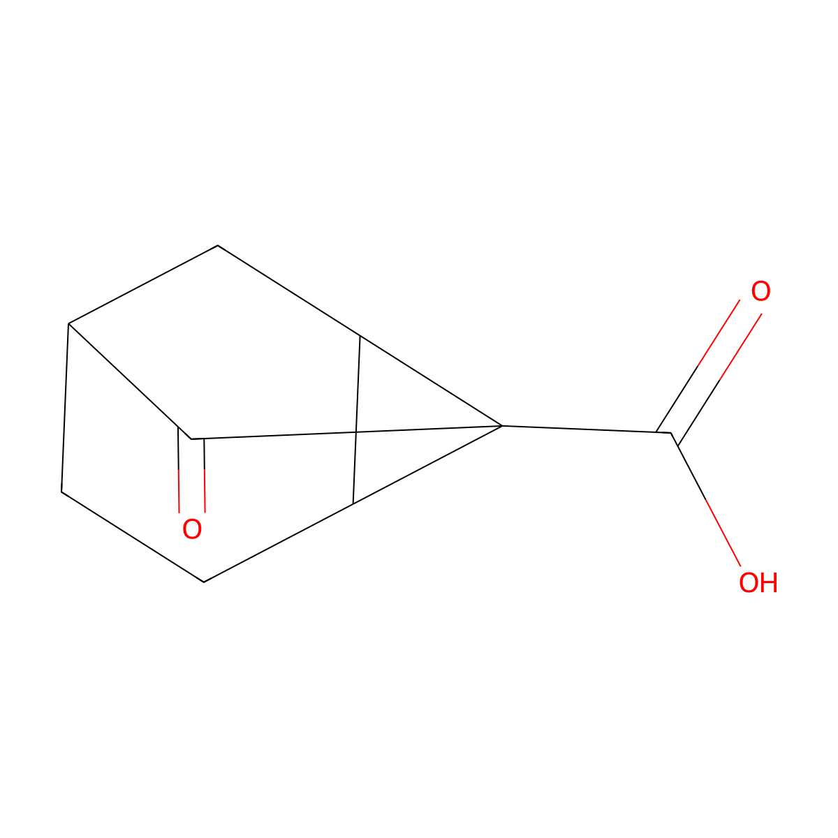 8-Oxotricyclo[3.2.1.0,2,7]octane-1-carboxylicacid molecular structure, CAS 2649080-29-3