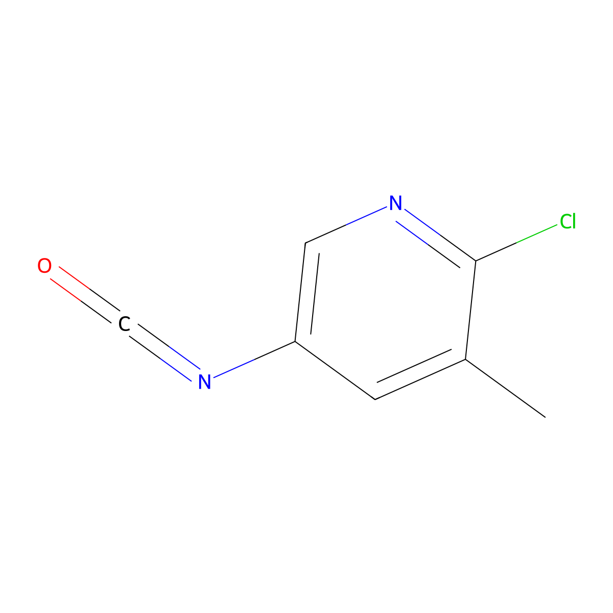 2-Chloro-5-isocyanato-3-methylpyridine molecular structure, CAS 2649080-57-7